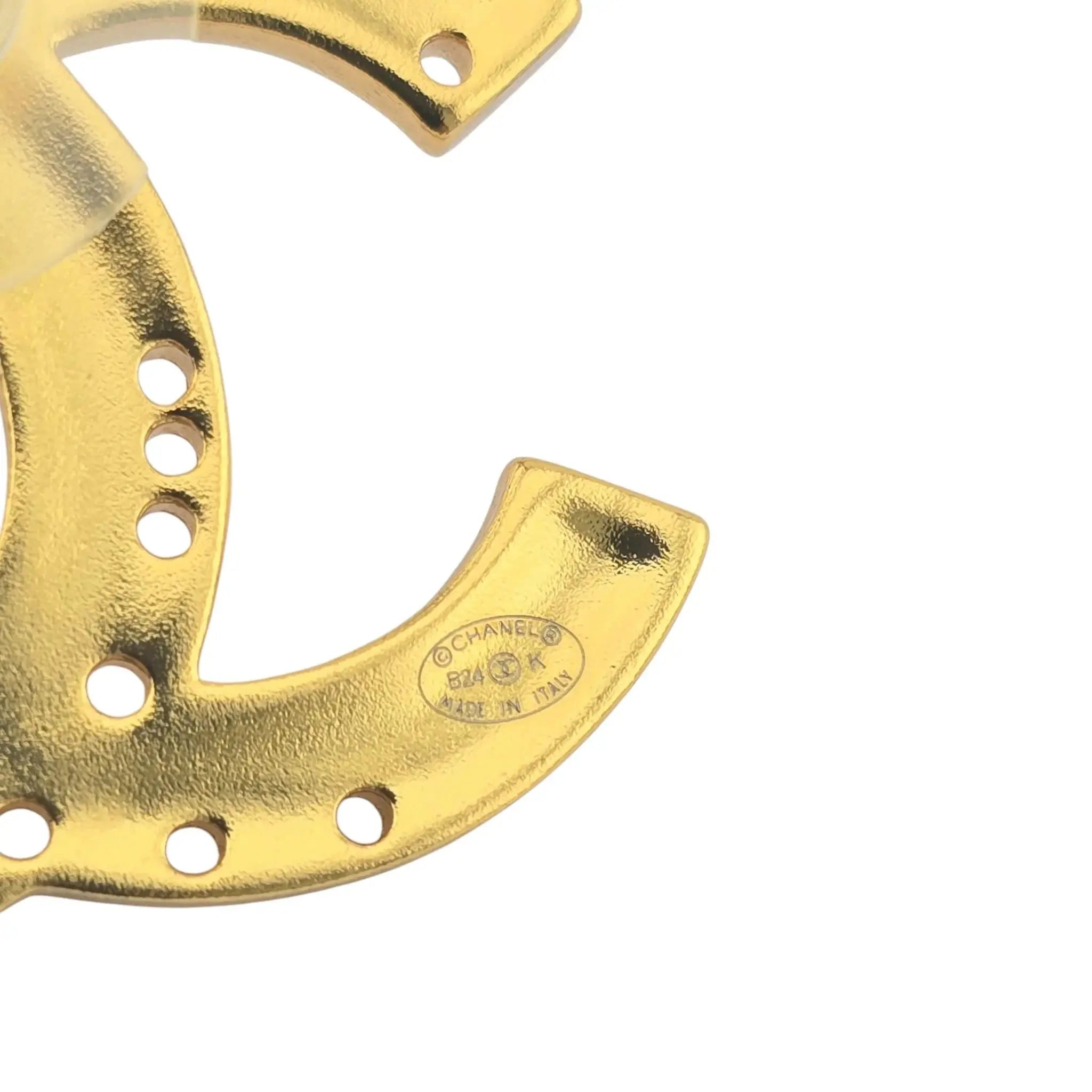 Chanel CC Gold Crystal Earrings 2024 CHANEL