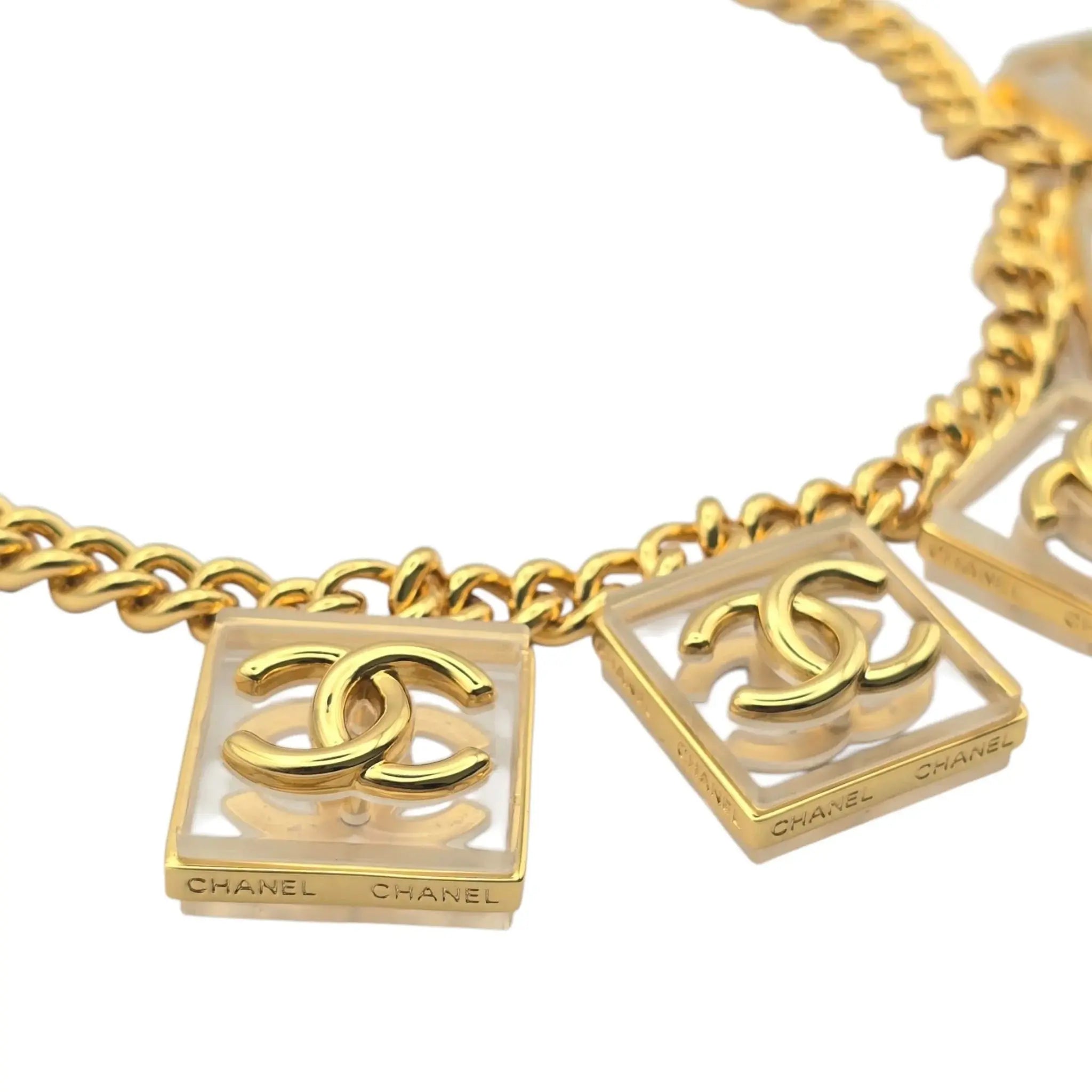 Chanel 2023 CC Transparent Pendant Necklace SS23 CHANEL