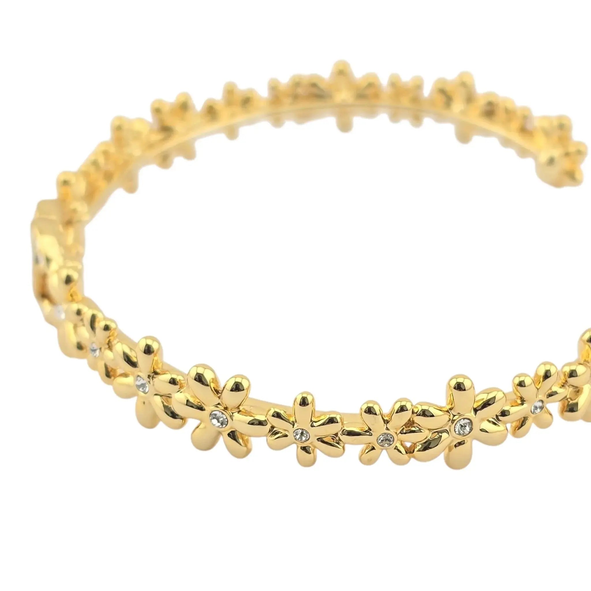 Chanel CC Gold Floral Bangle 2023 CHANEL