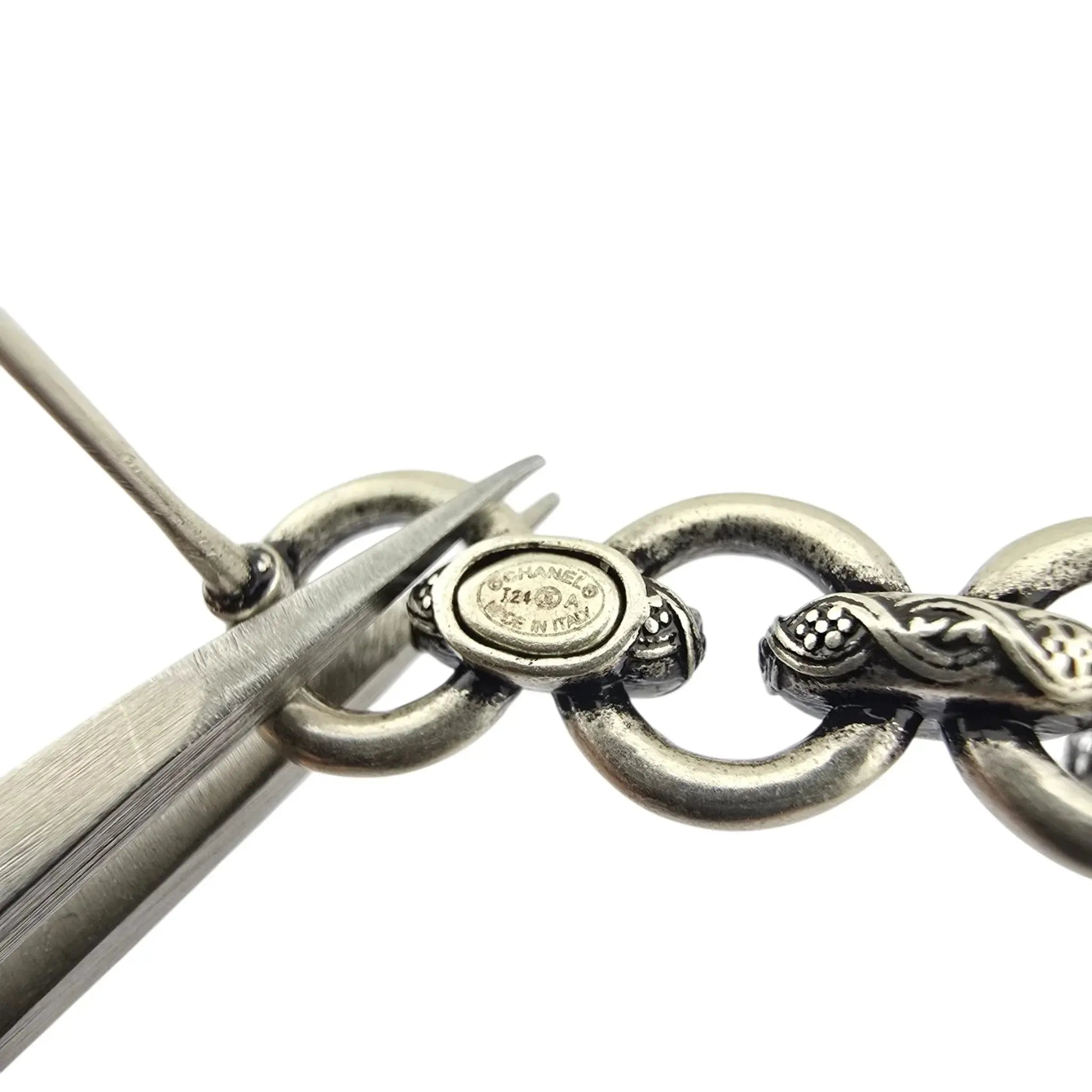 Chanel CC Silver Stud Earrings 2024 CHANEL