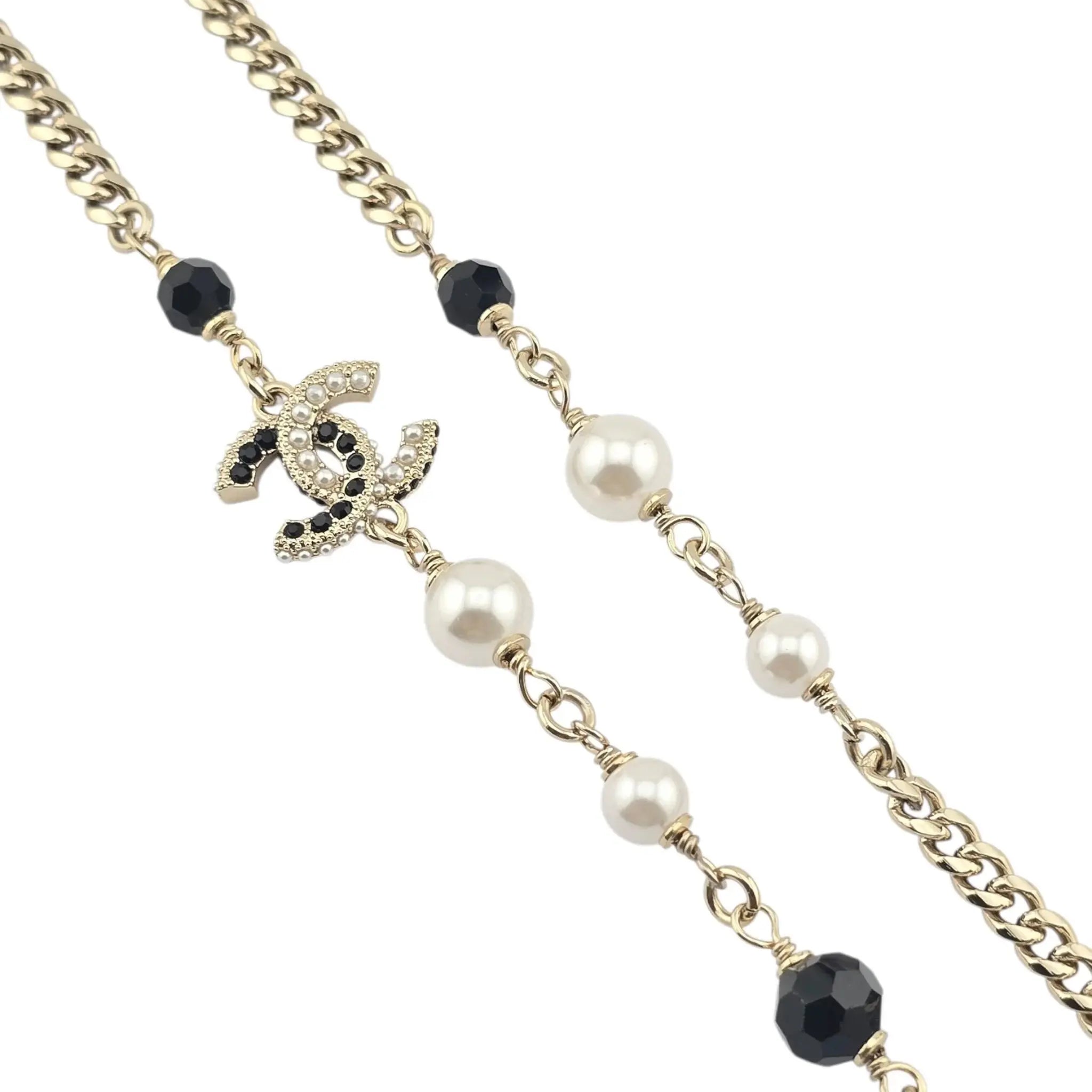 Chanel CC Black Heart Long Necklace 2022 CHANEL