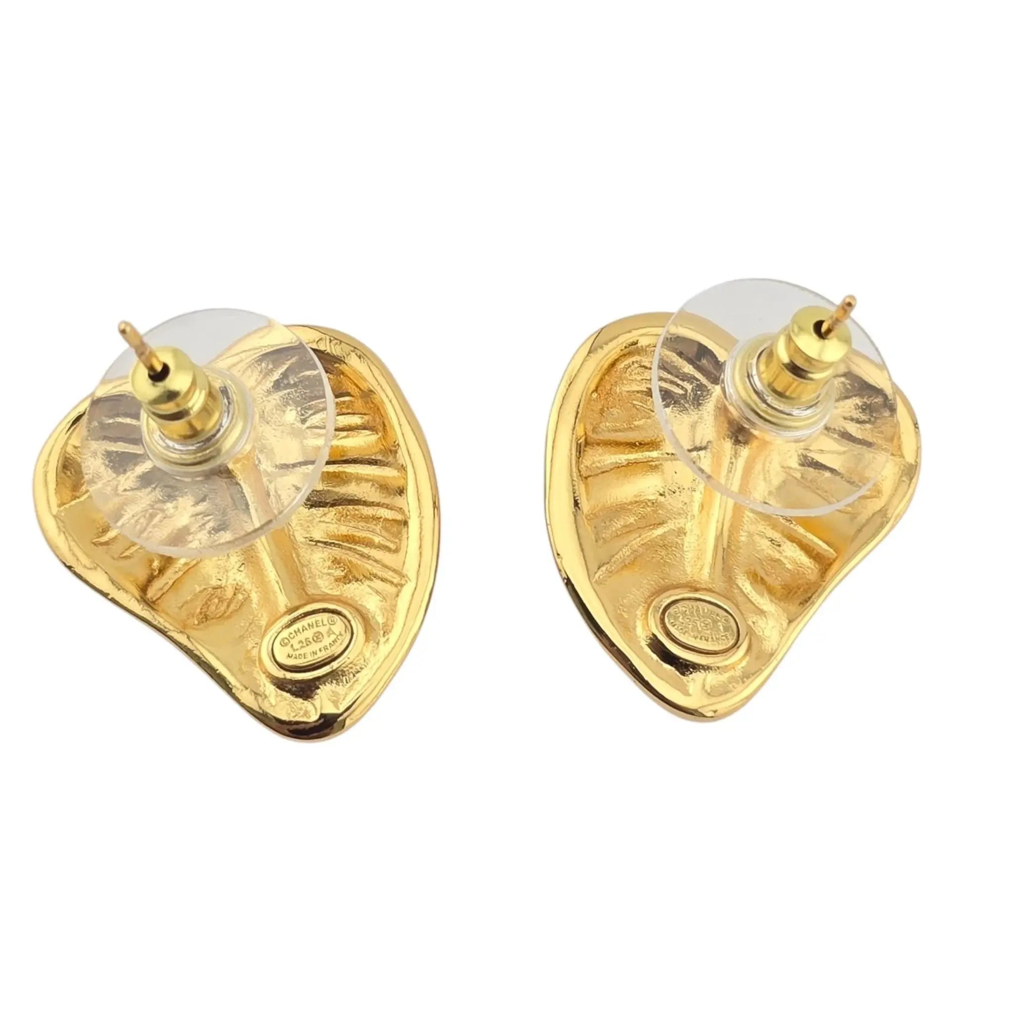 Chanel CC Gold Black Earrings 2025 CHANEL