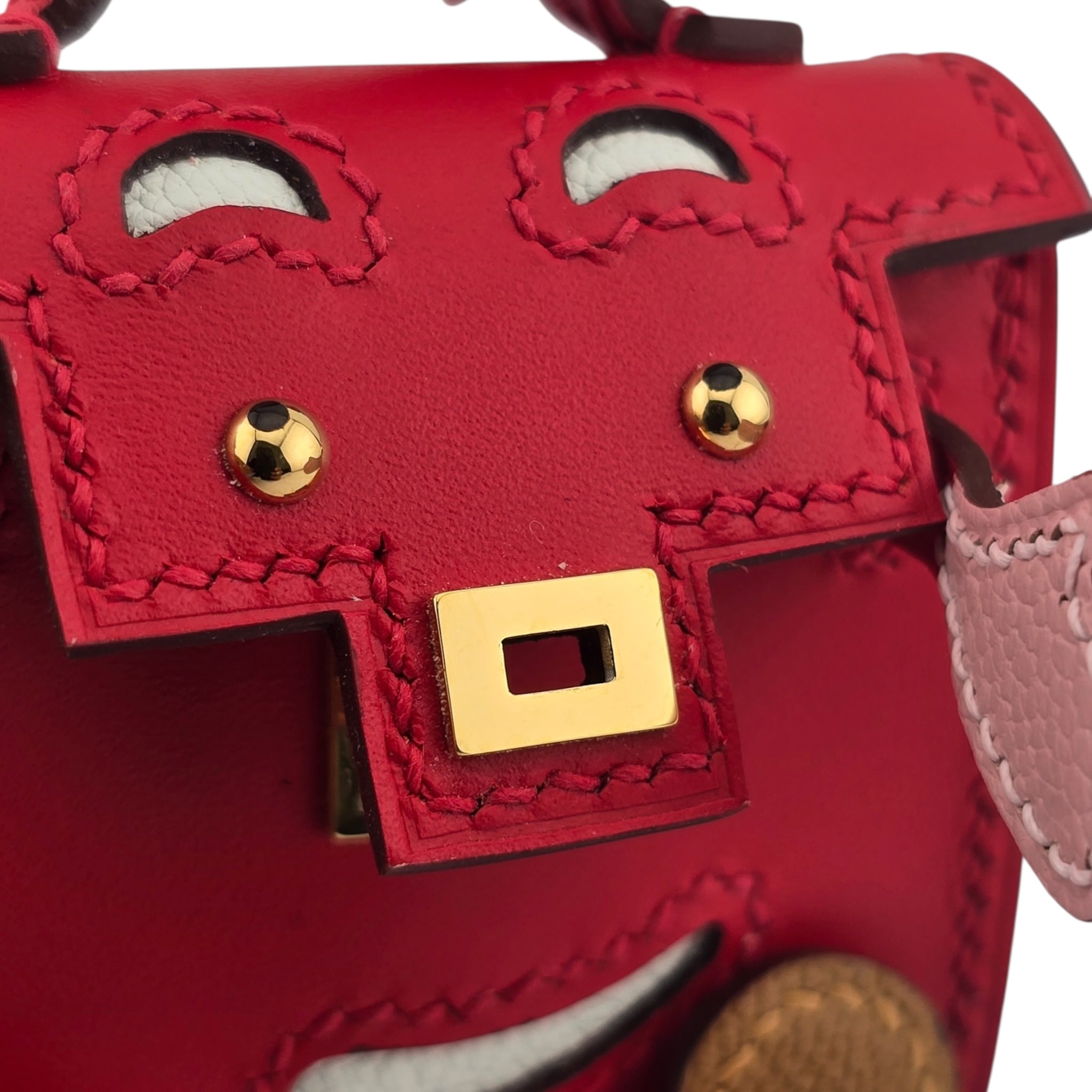 Hermes Quelle Idole Kelly Doll Bag Charm Sanguine