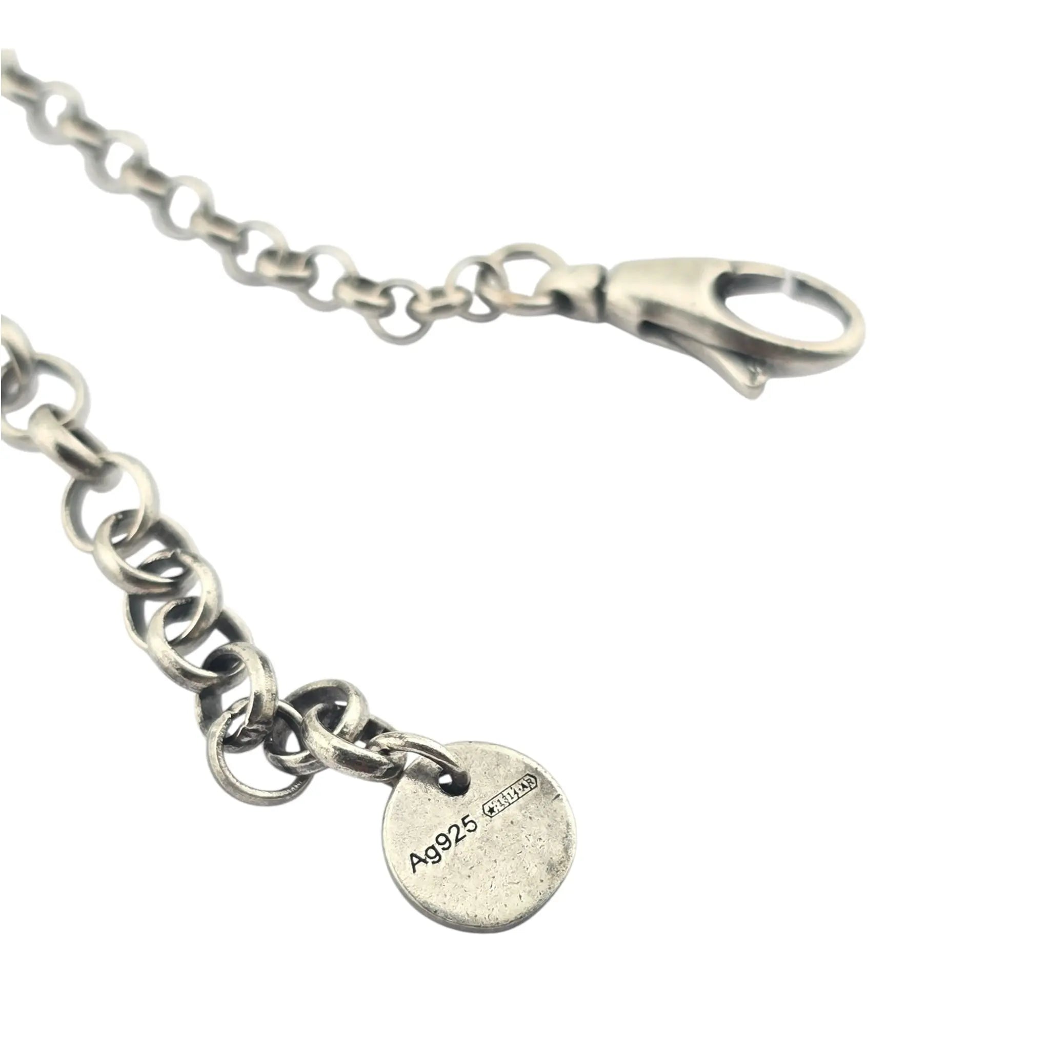 GUCCI GG Double G 925 Sterling Silver Necklace GUCCI