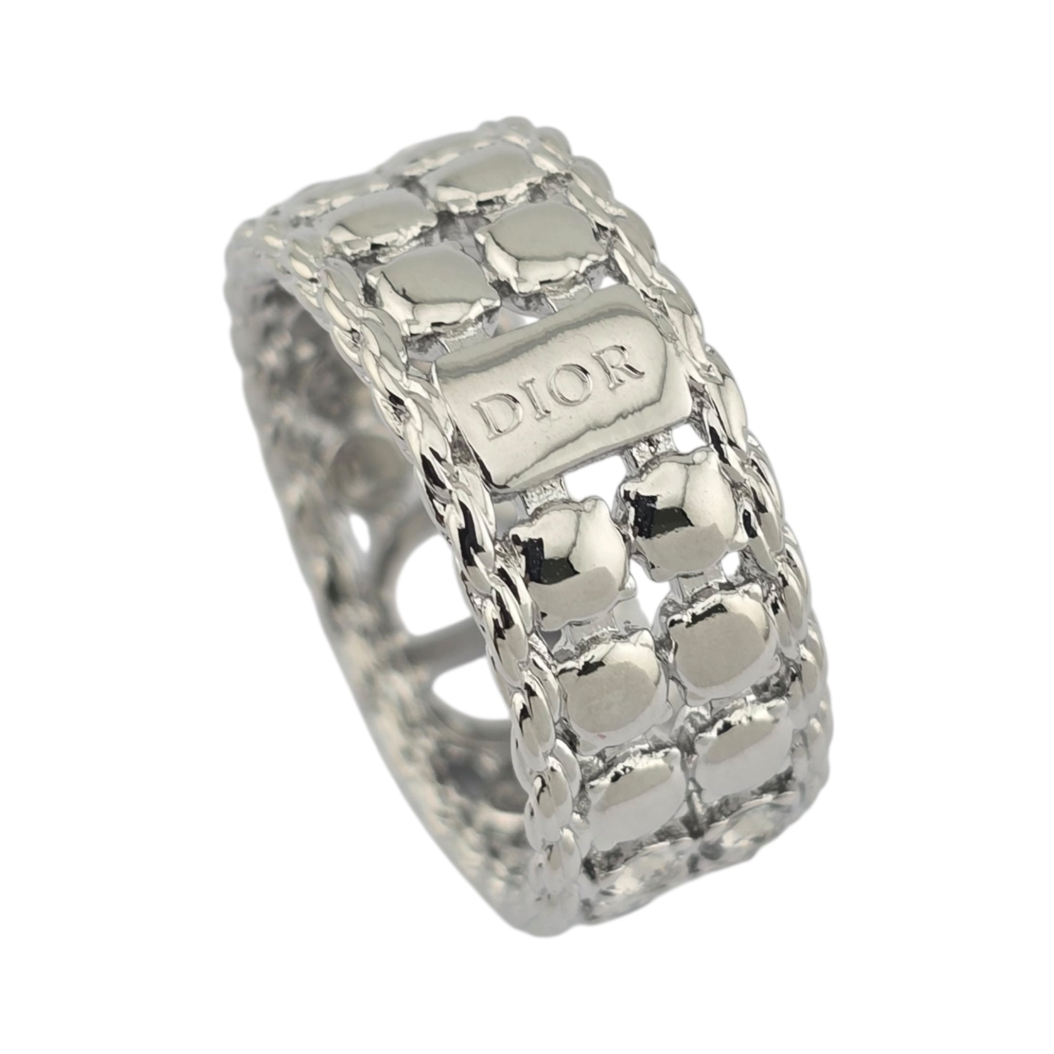Christian Dior CD Crystal Silver Ring