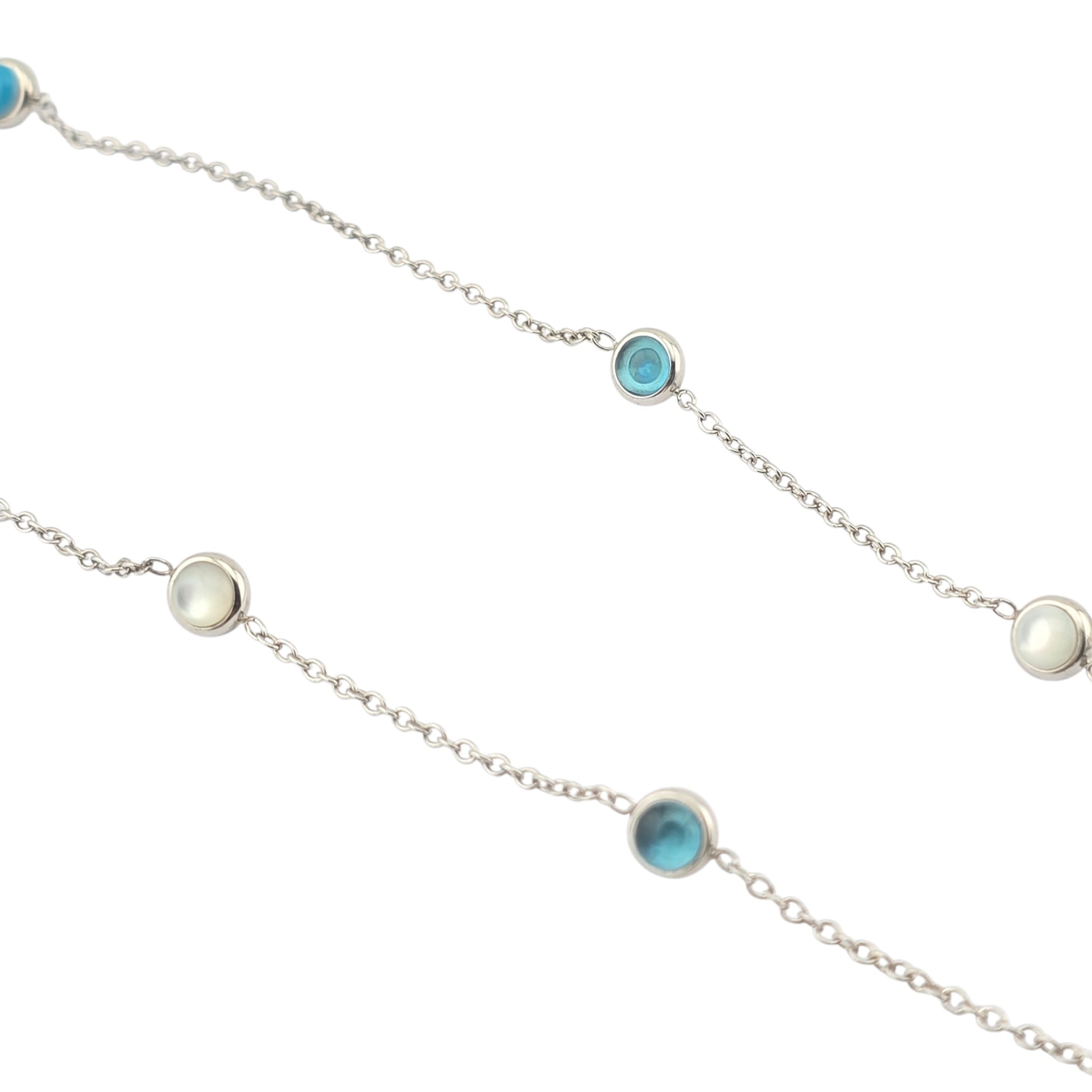 GUCCI GG Marmont Sterling Silver Mother of Pearl Necklace