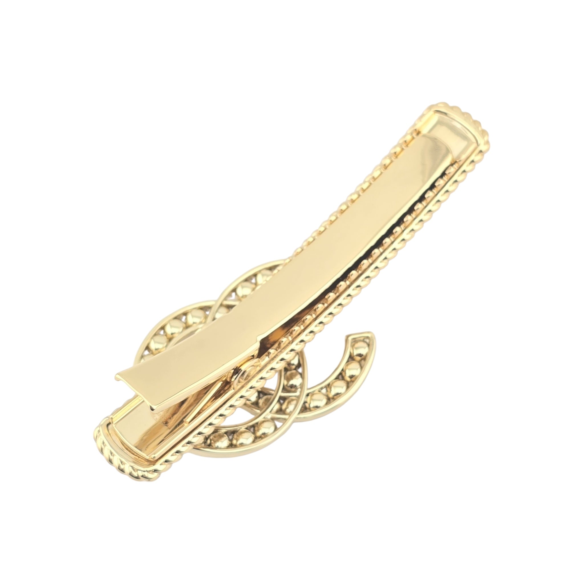 Chanel CC Faux Pearl and Diamante Hair Barrette 2022