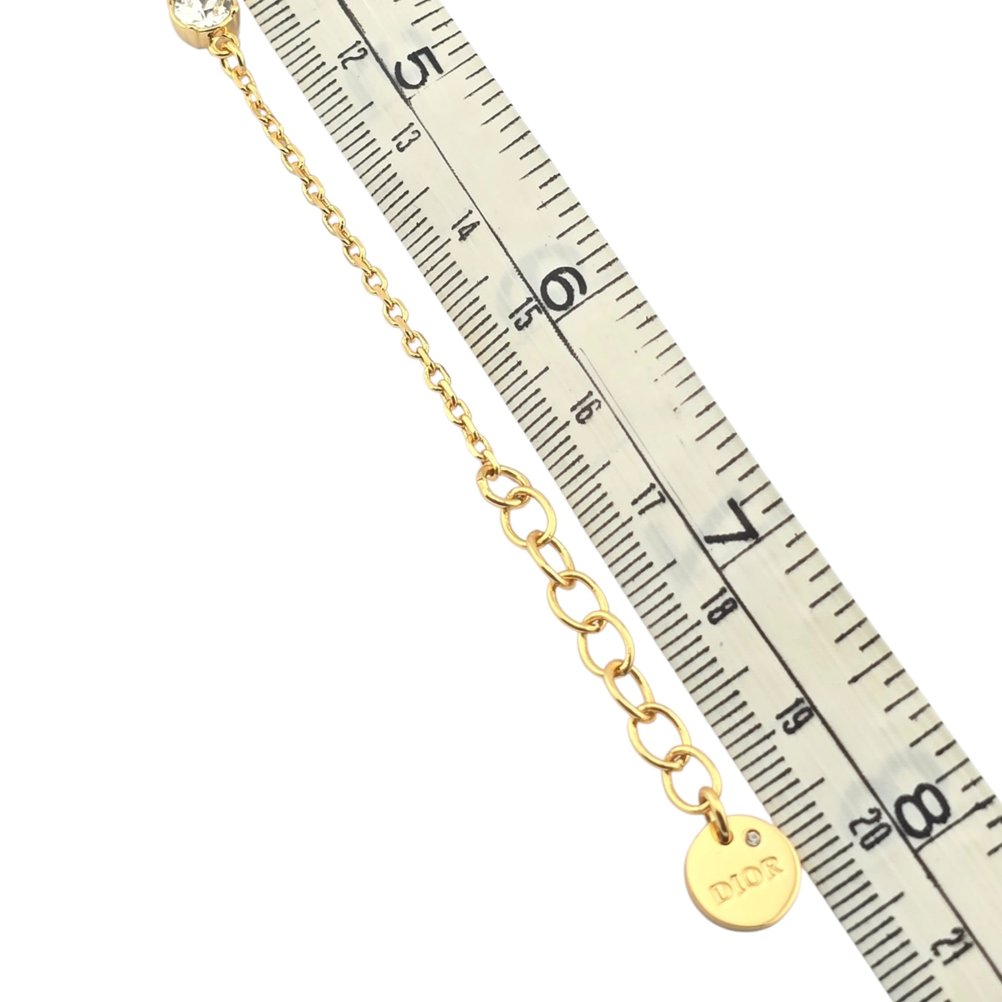 Christian Dior Petit CD Crystals Gold Tone Bracelet