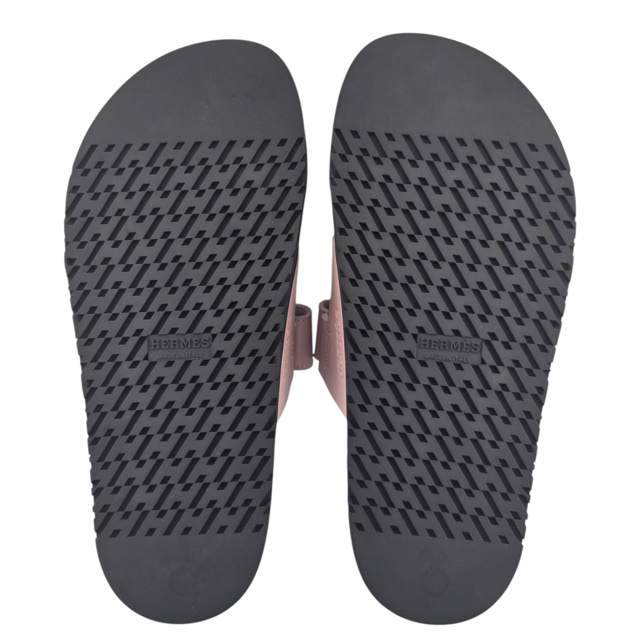 Hermes Chypre Leather Sandal Rose Cancan 39 UK6 HERMES