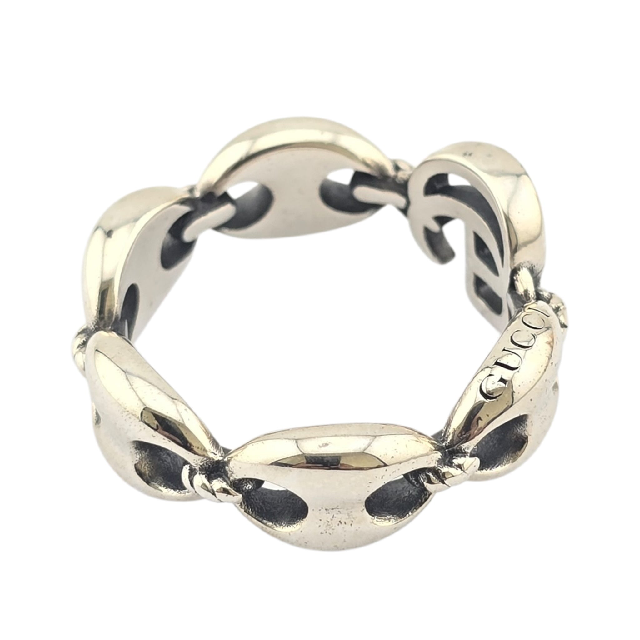GUCCI GG Anchor Sterling Silver Ring GUCCI