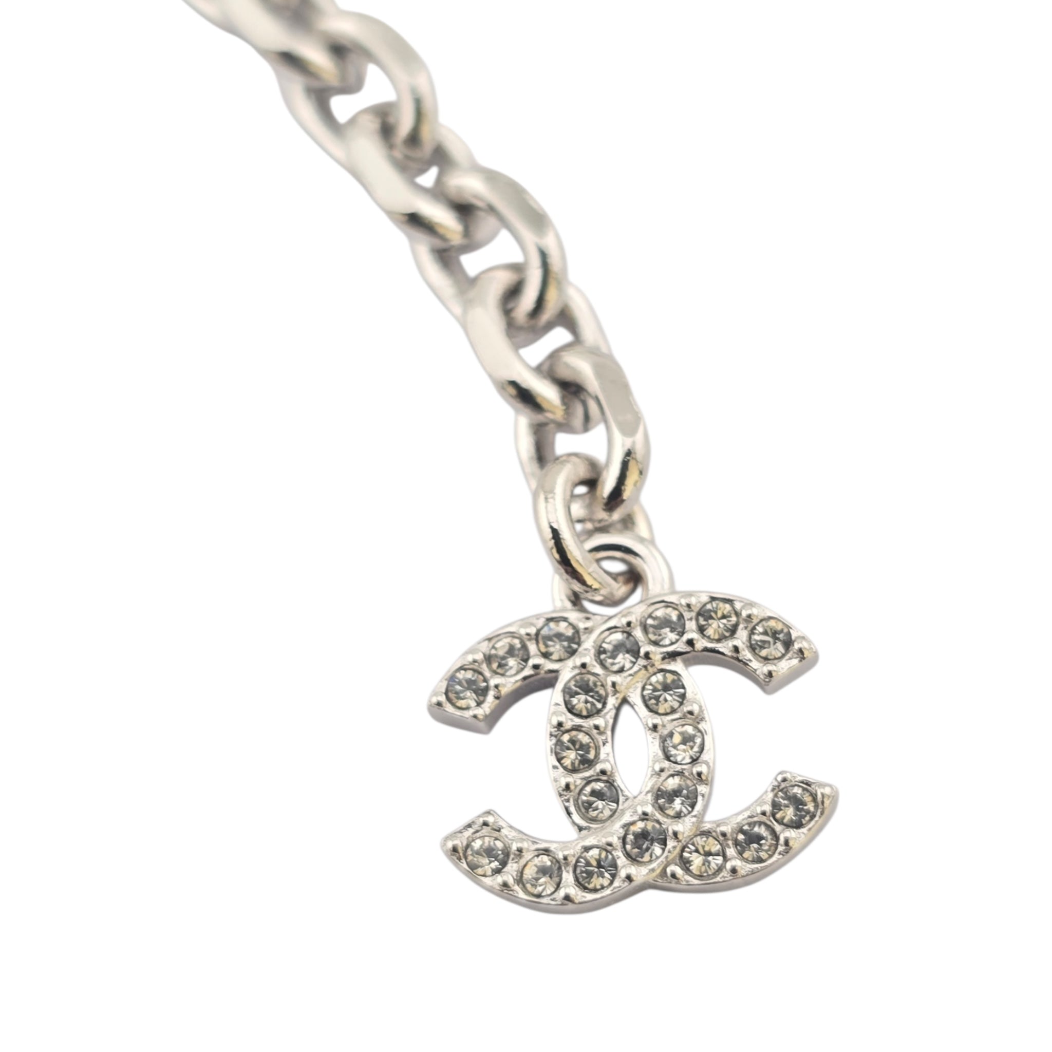 ChanelCC Tangled Multi Chain Choker Necklace Metal with Crystals CHANEL