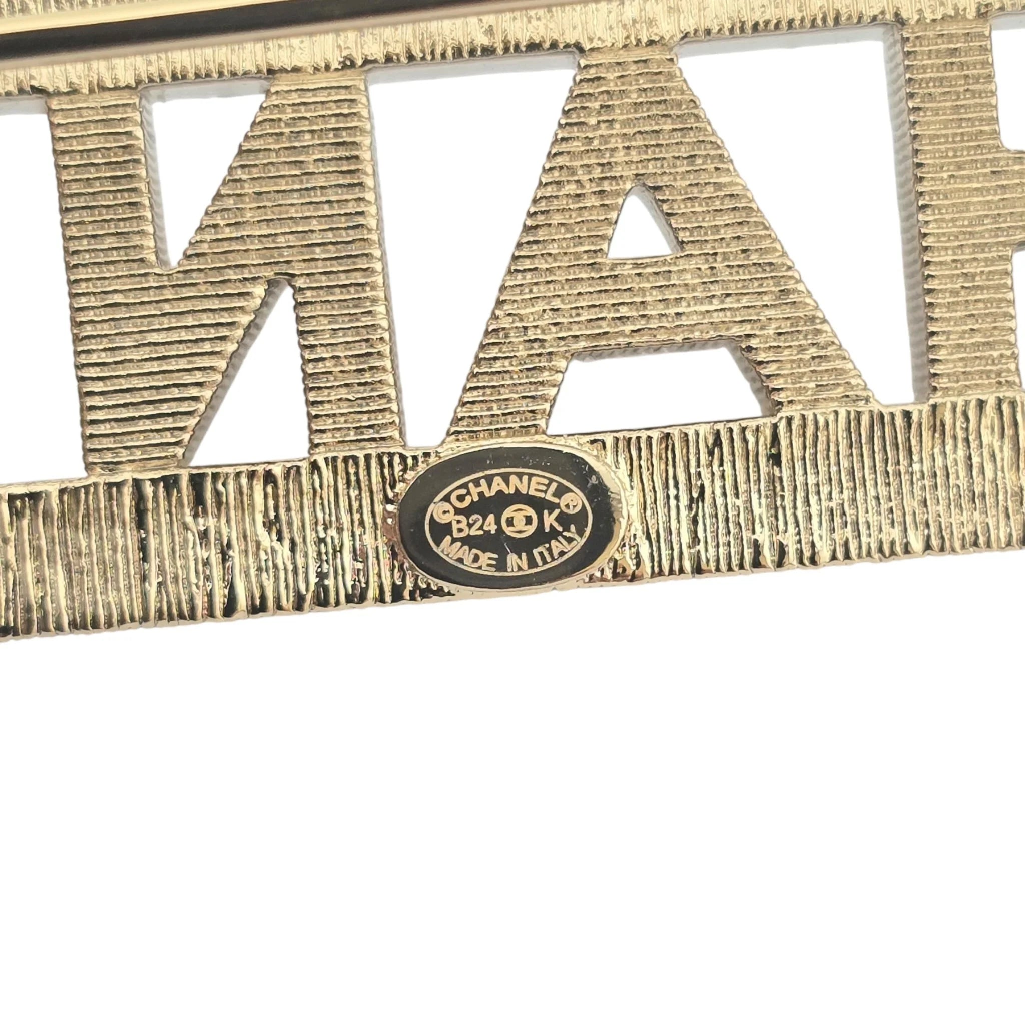 Chanel Crystal Logo Brooch 2024 CHANEL