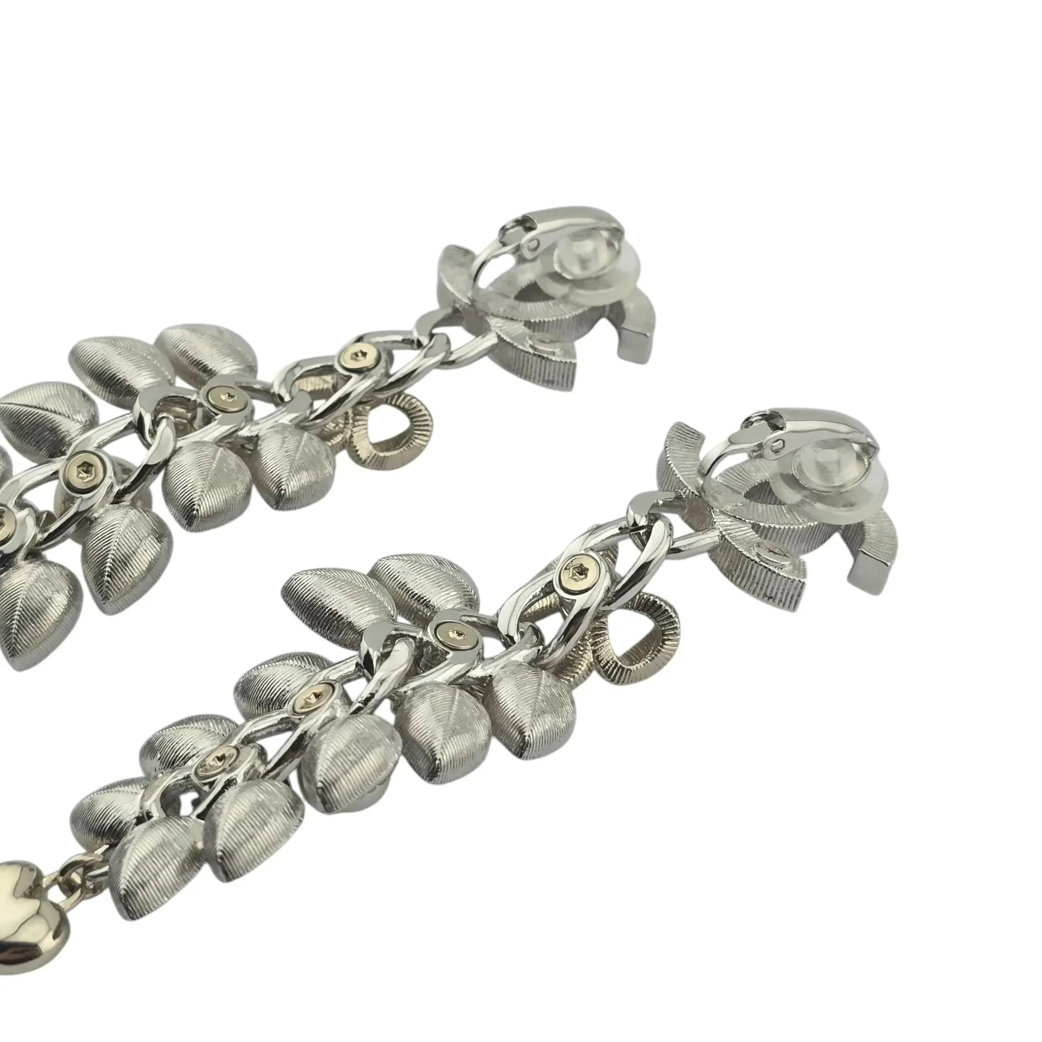 Chanel CC Crystal Leaf Clip On Earrings 2025 CHANEL