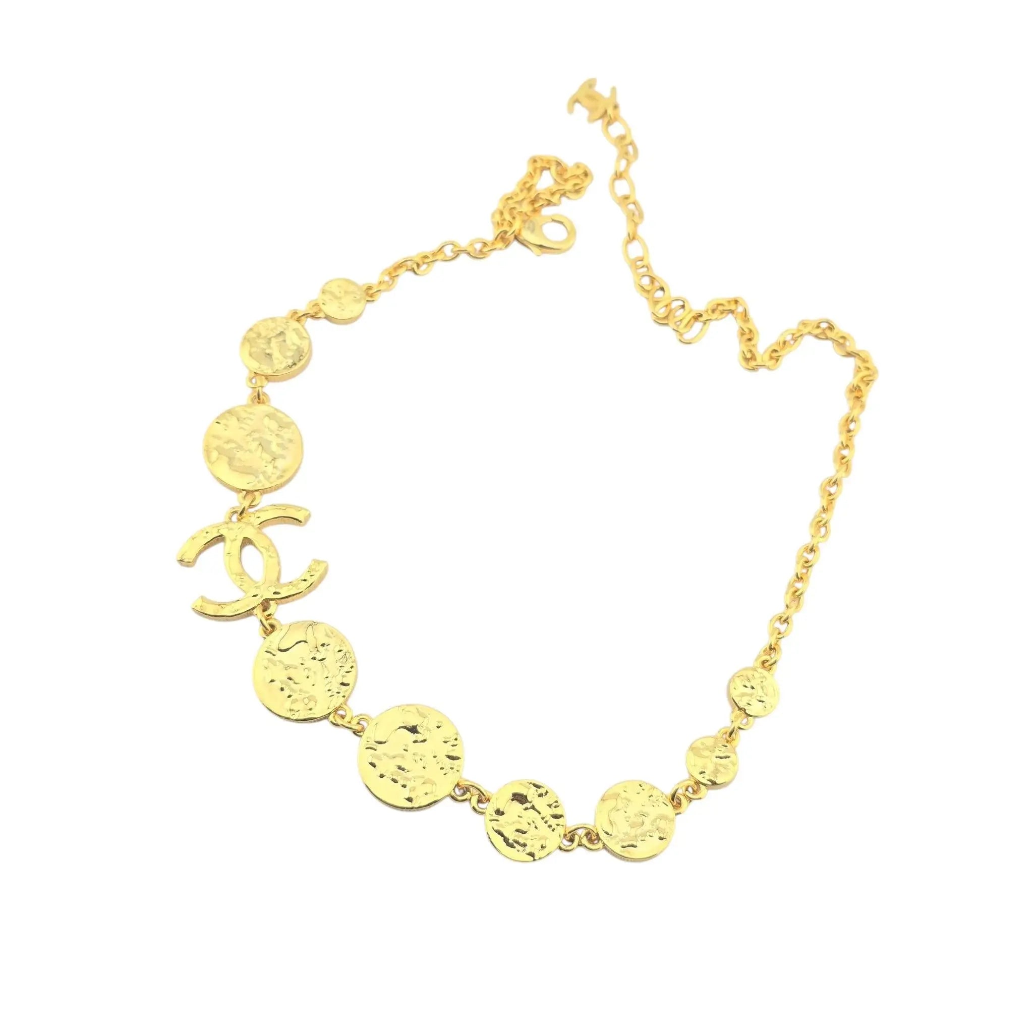 Chanel CC Gold / Pink Choker Necklace 2024 CHANEL