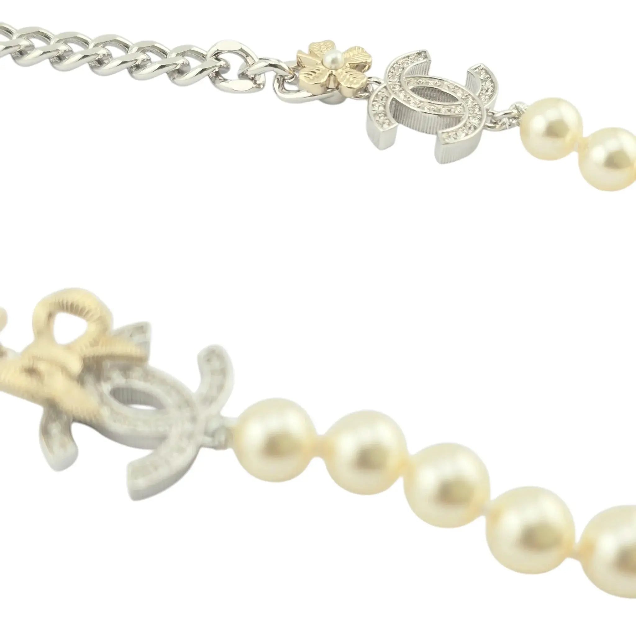 Chanel CC Faux Pearl Choker Necklace 2024 CHANEL