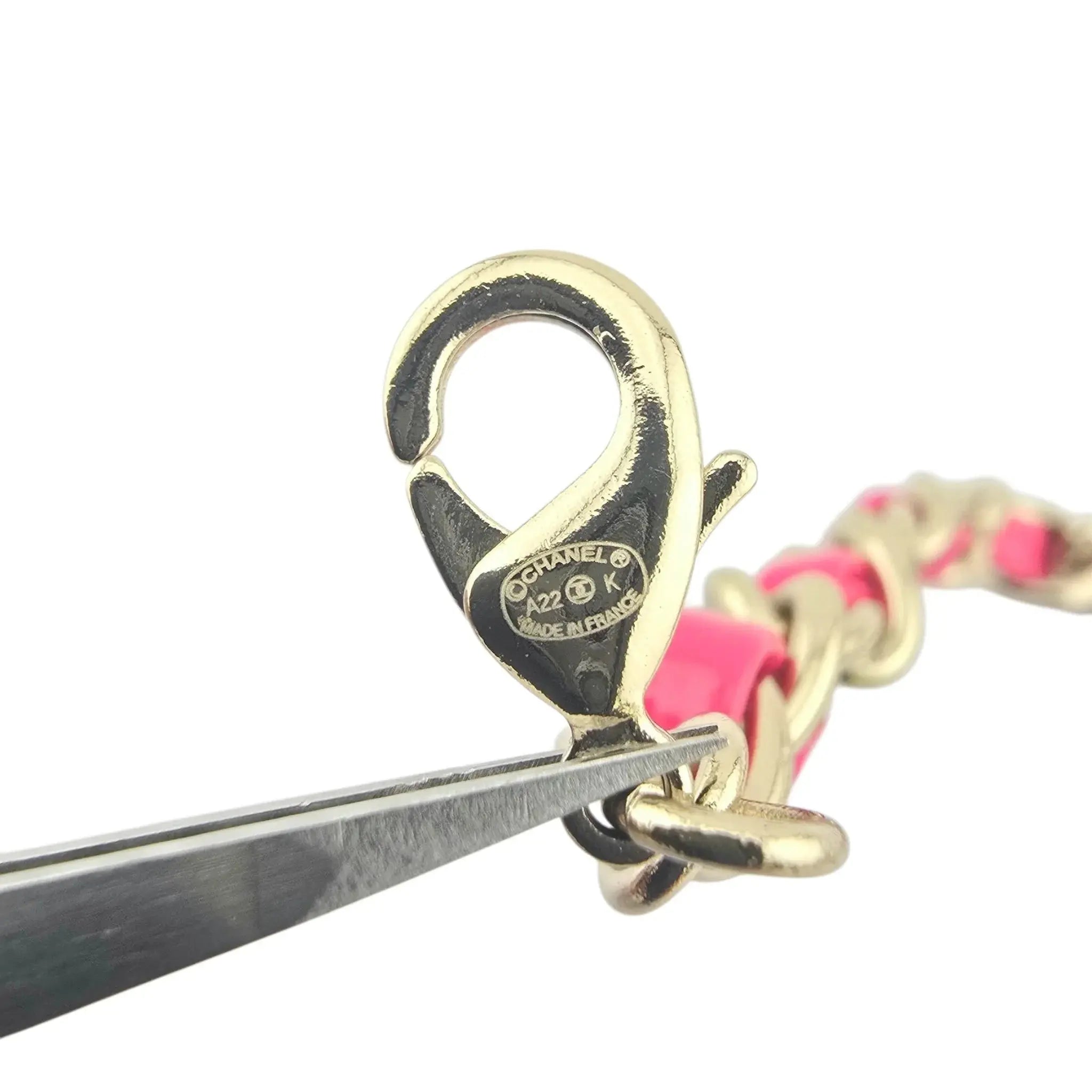 Chanel CC Floral Pink Leather Choker Necklace 2022 CHANEL