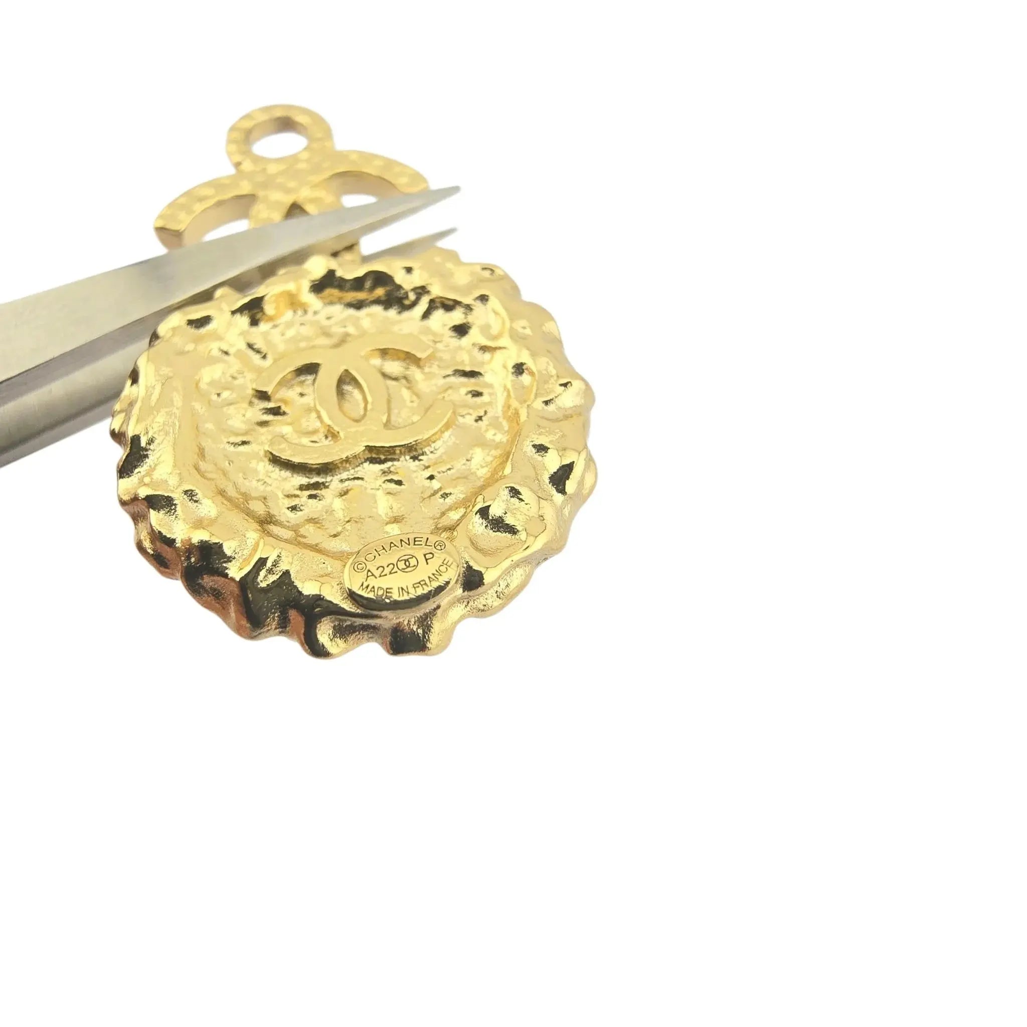 Chanel CC Faux Pearl & Strass Drop Hoop Earrings 2022 CHANEL