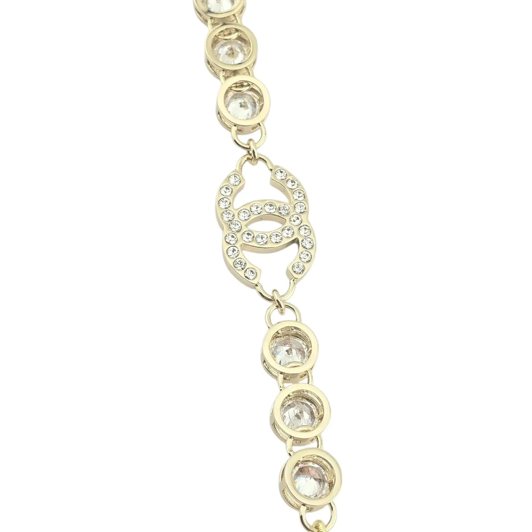 Chanel CC Faux Pearl Crystal Necklace 2024 CHANEL