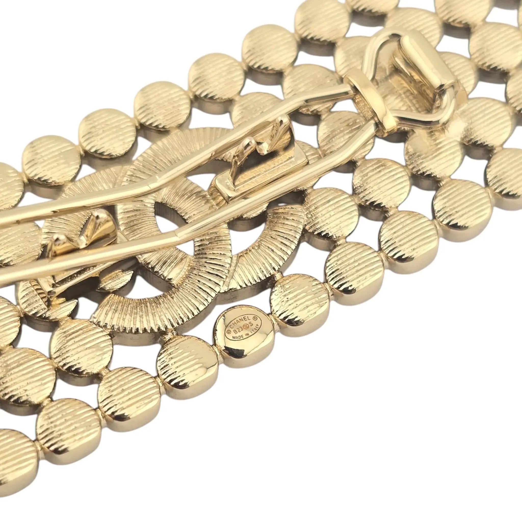 Chanel CC Black Strass Crystal Hair Barrette Clip B23 CHANEL