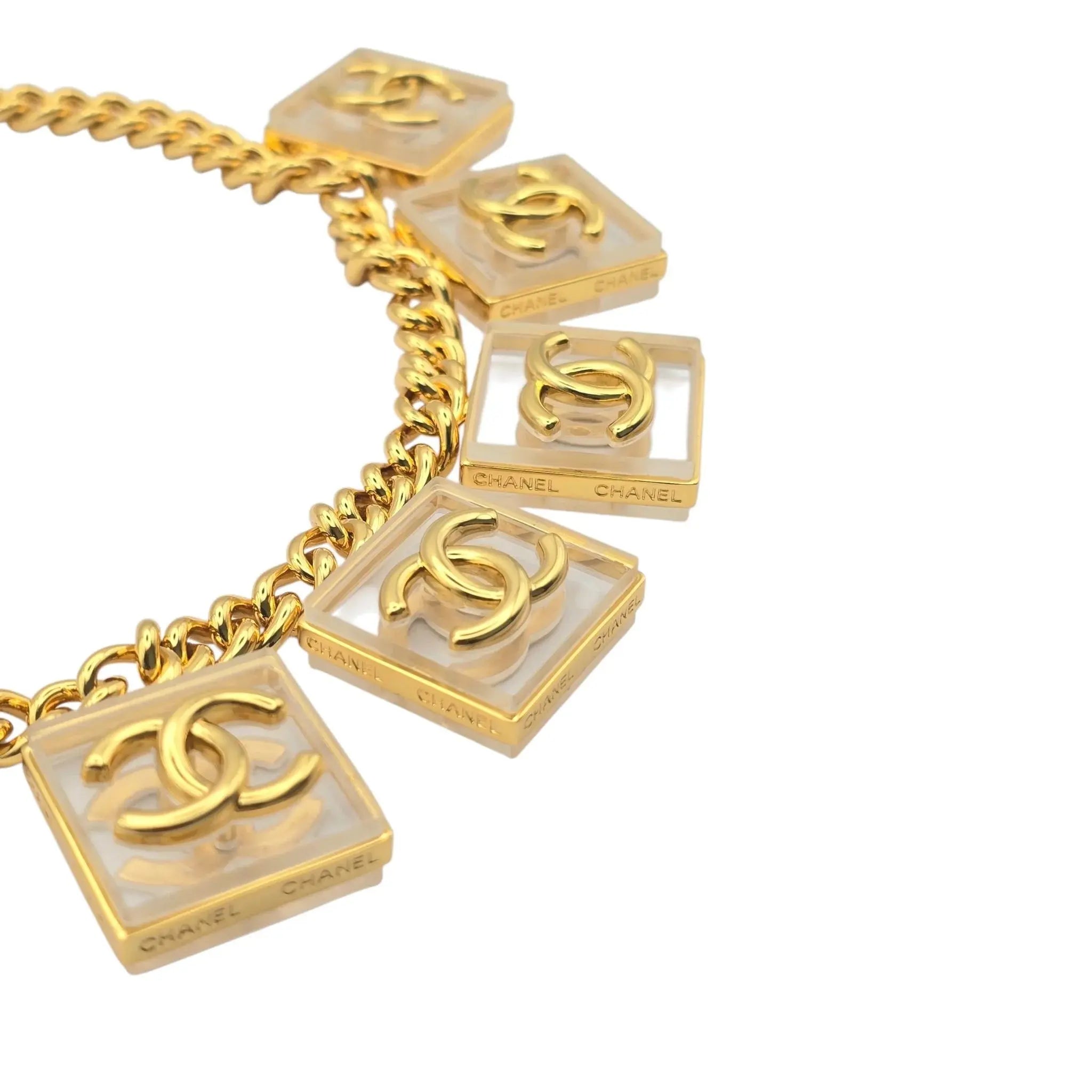 Chanel 2023 CC Transparent Pendant Necklace SS23 CHANEL