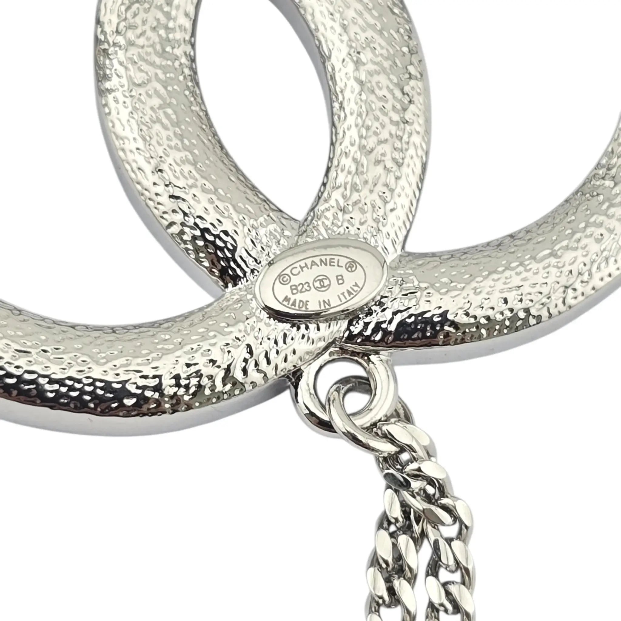 Chanel CC Multi Strand Chain Heart Brooch 2023 CHANEL