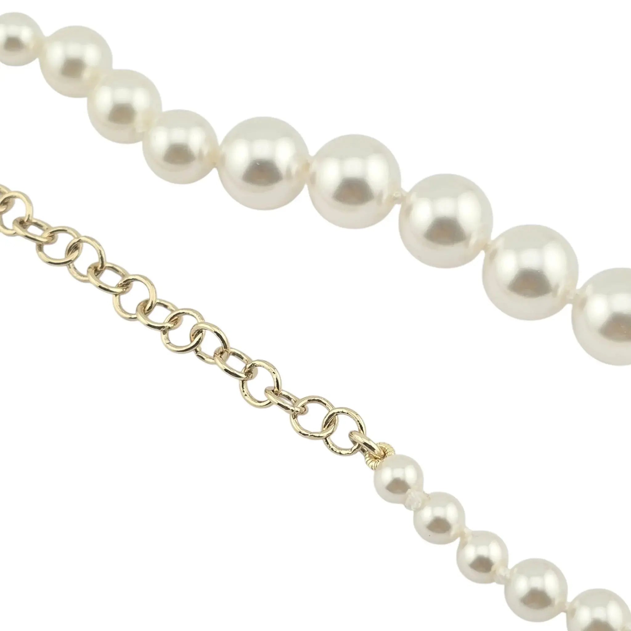 Chanel CC Faux Pearl Gold Necklace 2025 CHANEL