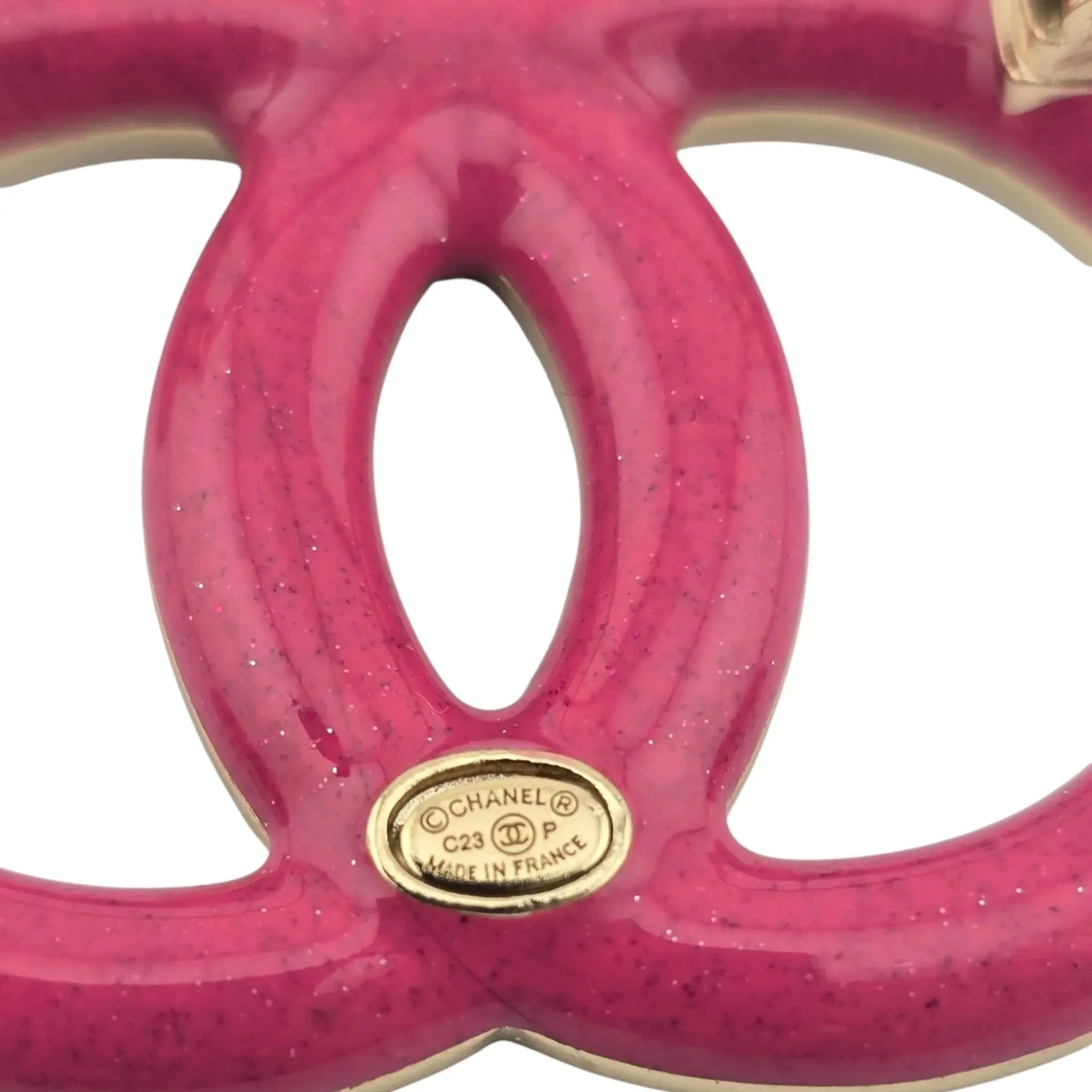 Chanel CC Pink Crystal Brooch 2023 CHANEL
