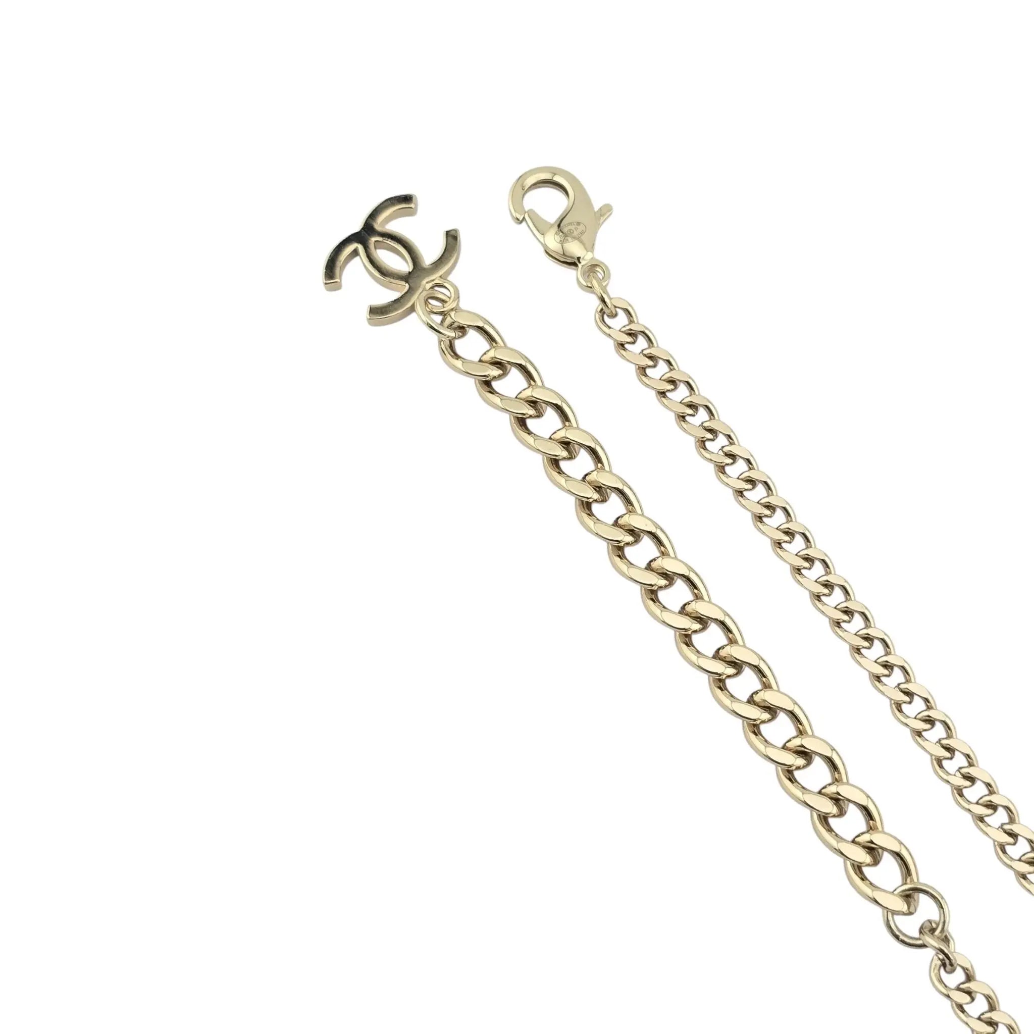 Chanel CC Denim Pendant Necklace 2025 CHANEL