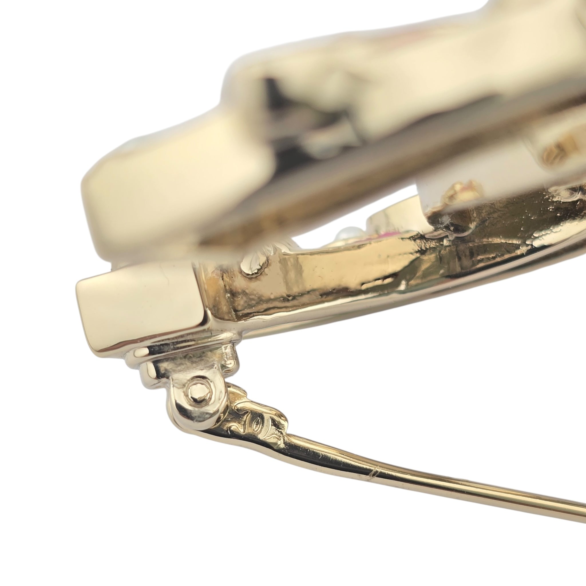 Chanel CC Pink Gold Enamel Brooch 2024 CHANEL