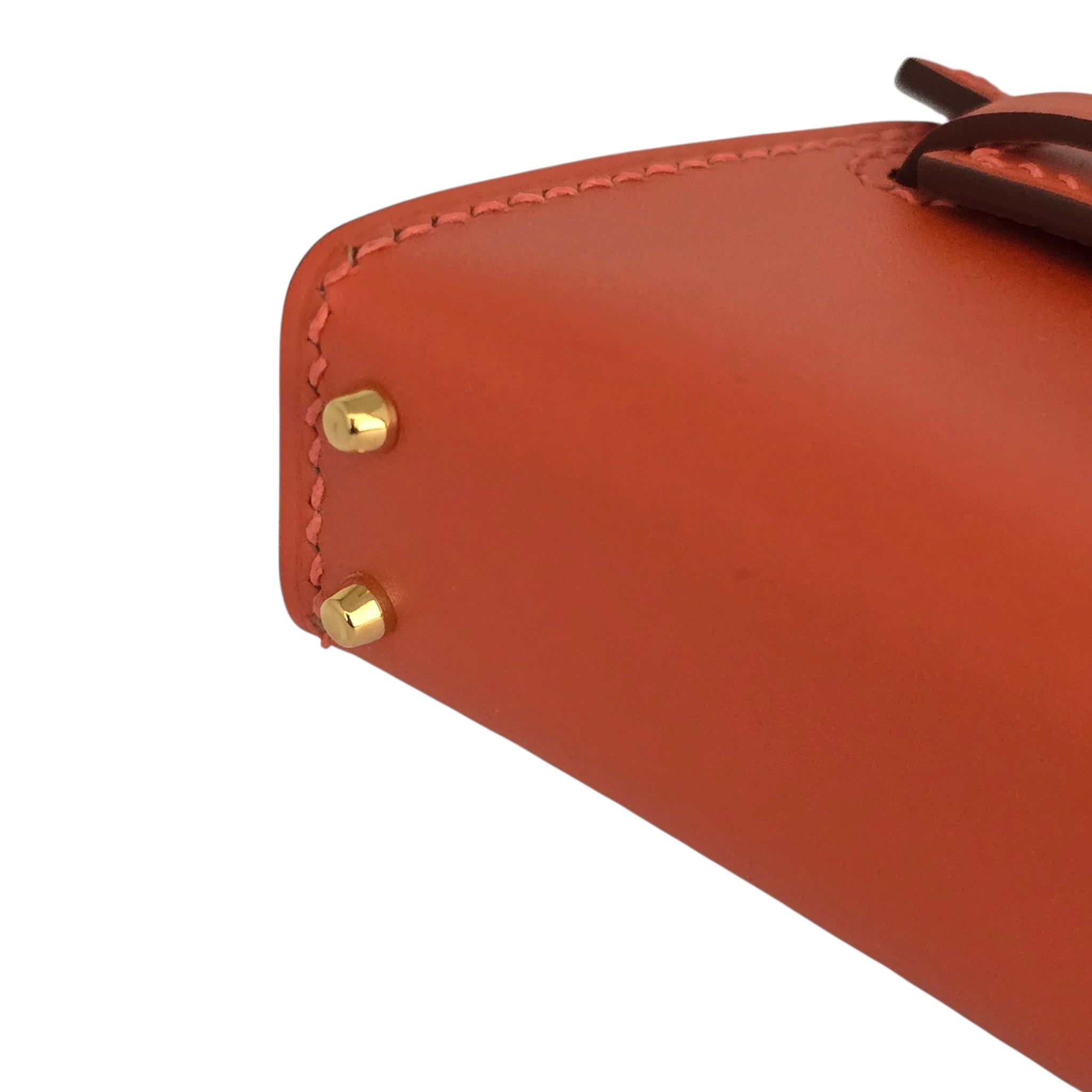 Hermes Tadelakt Mini Kelly Twilly Bag Charm Capucine HERMES