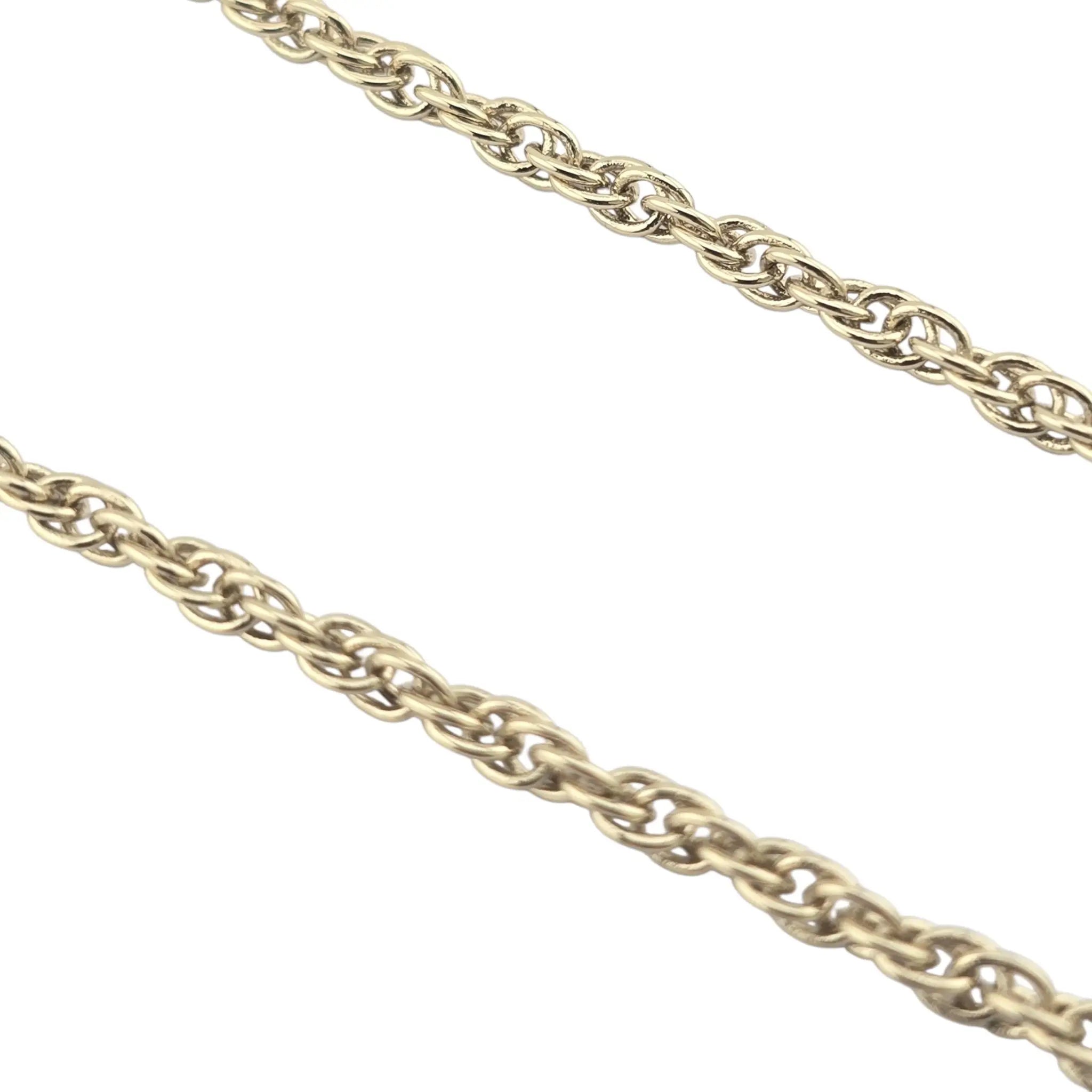 Chanel CC Metal Crystal Link Pendant Necklace Gold 2025 CHANEL