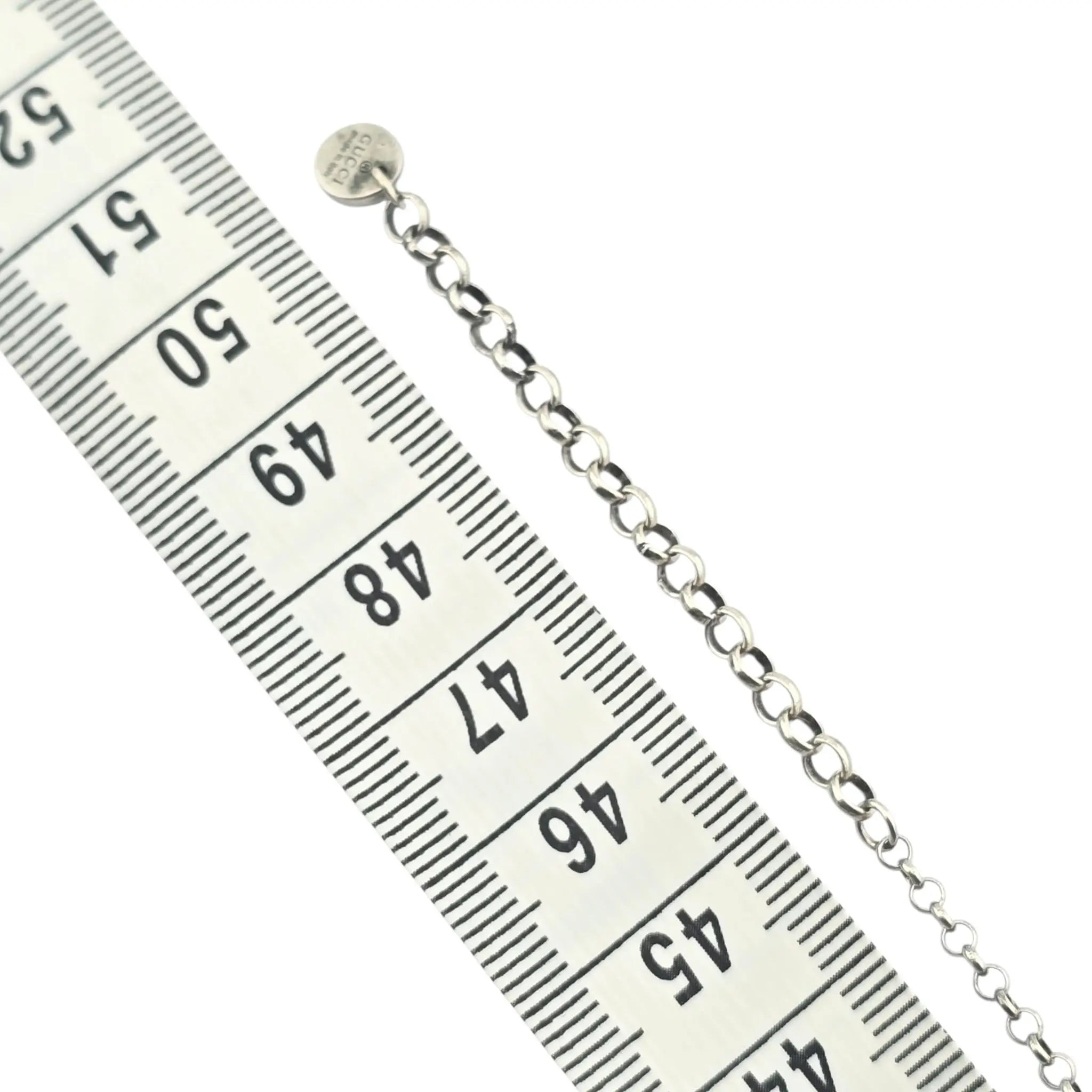 GUCCI GG Double G 925 Sterling Silver Necklace GUCCI