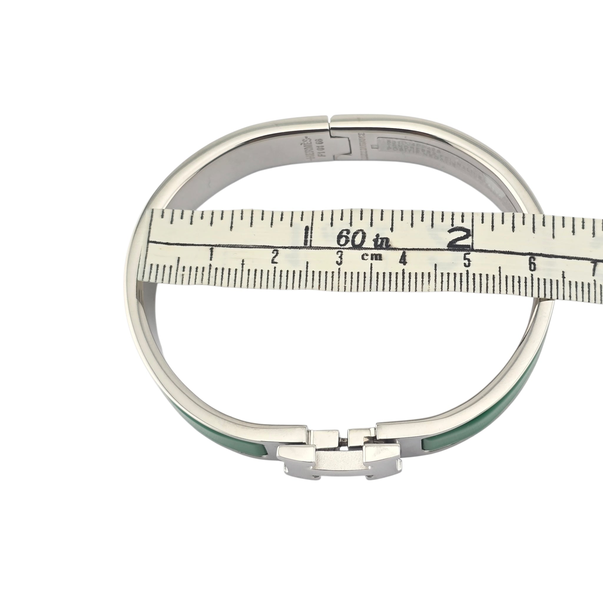 Hermes Clic H Bracelet Green Palladium GM