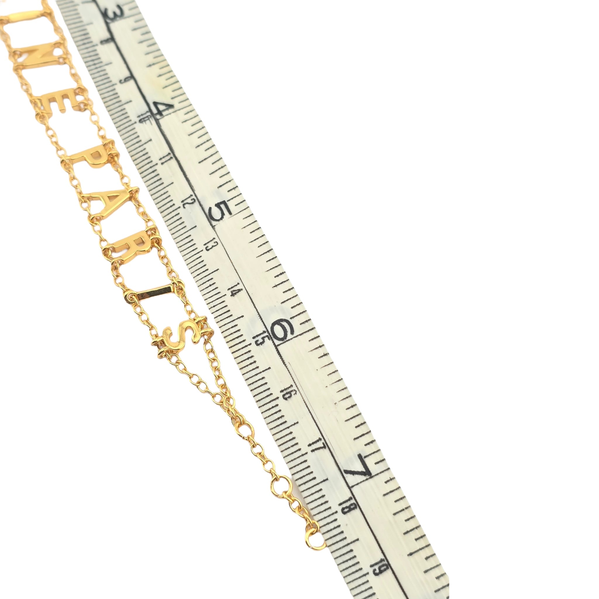 Celine Gold Logo Metal Bracelet