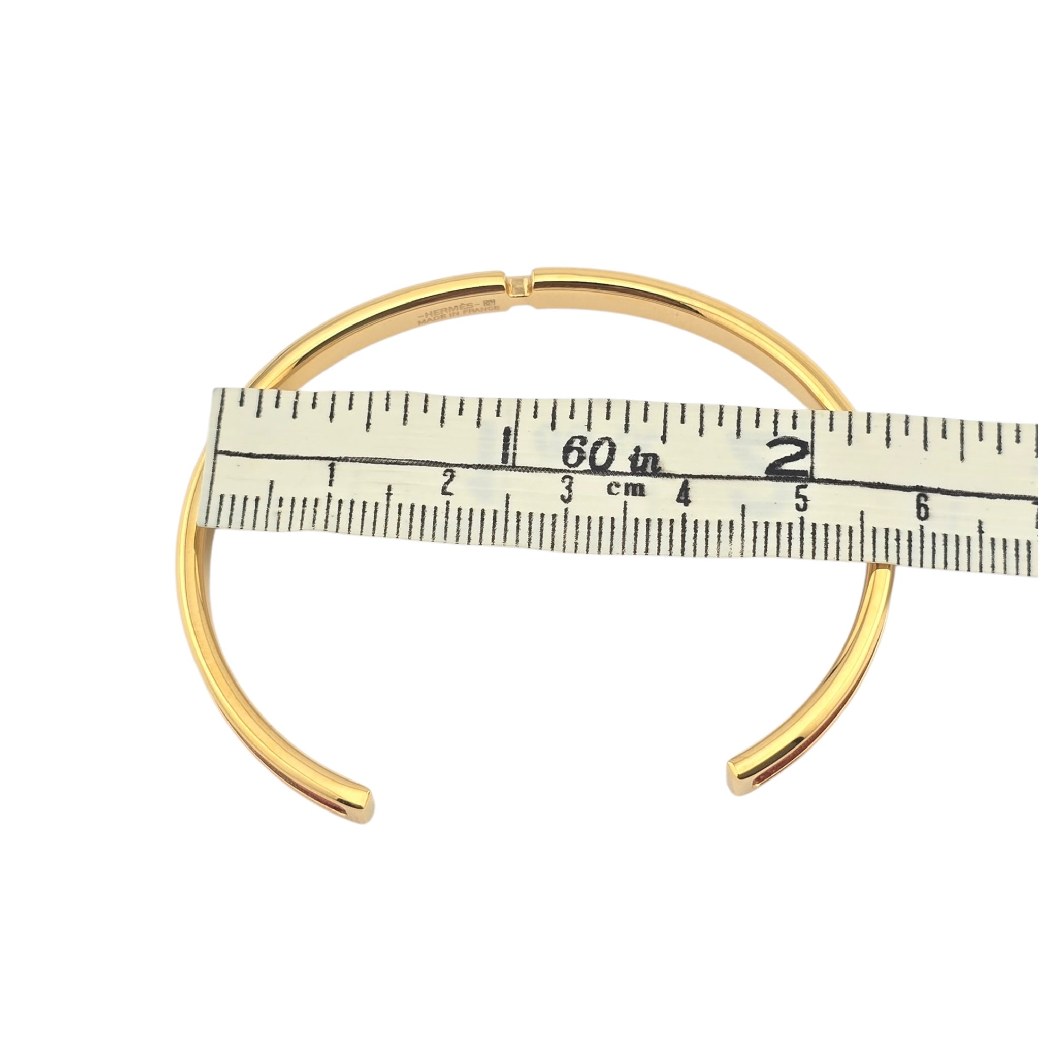 Hermes Olympe Red Gold Leather Bracelet