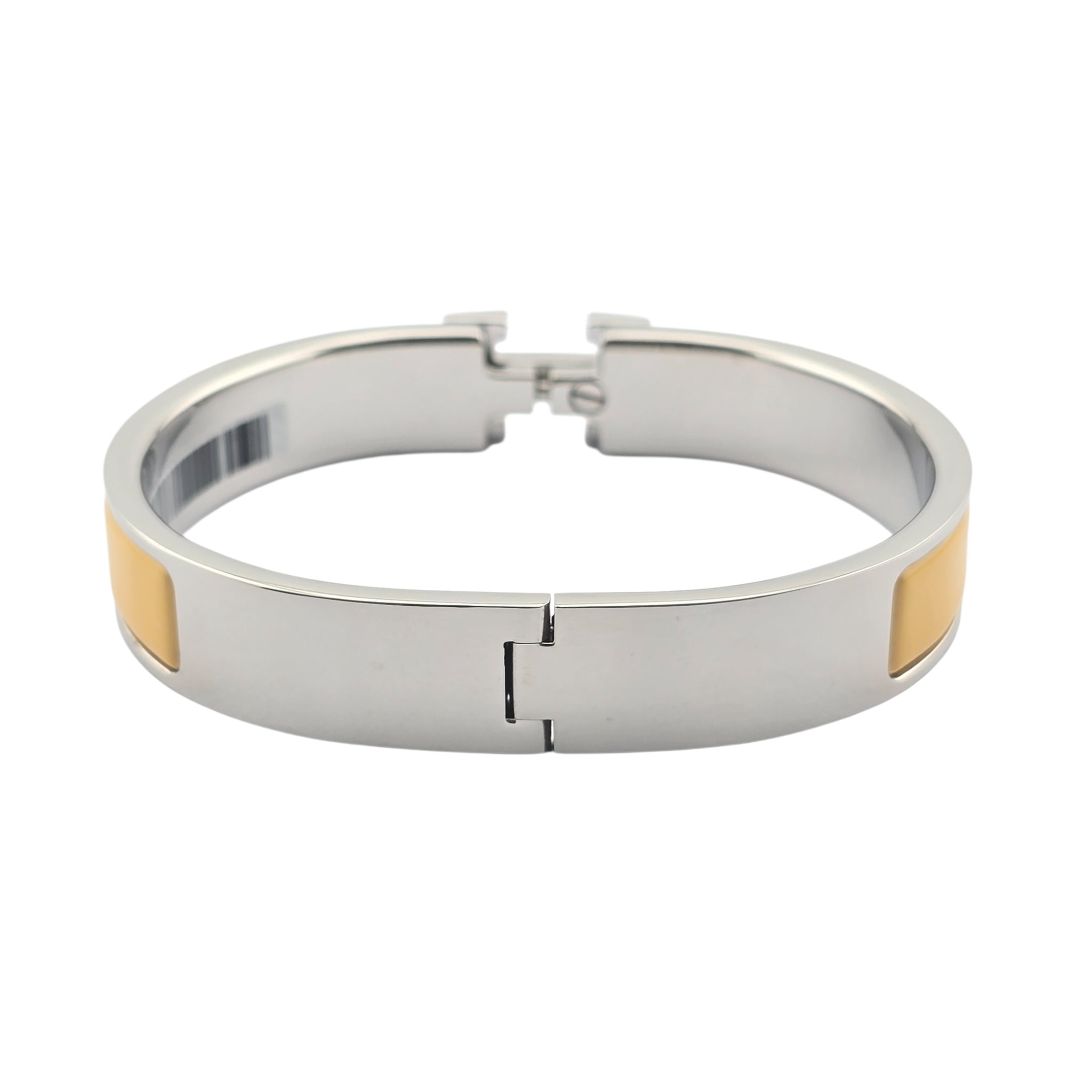 Hermes Clic H Bracelet Mimosa Yellow Palladium GM
