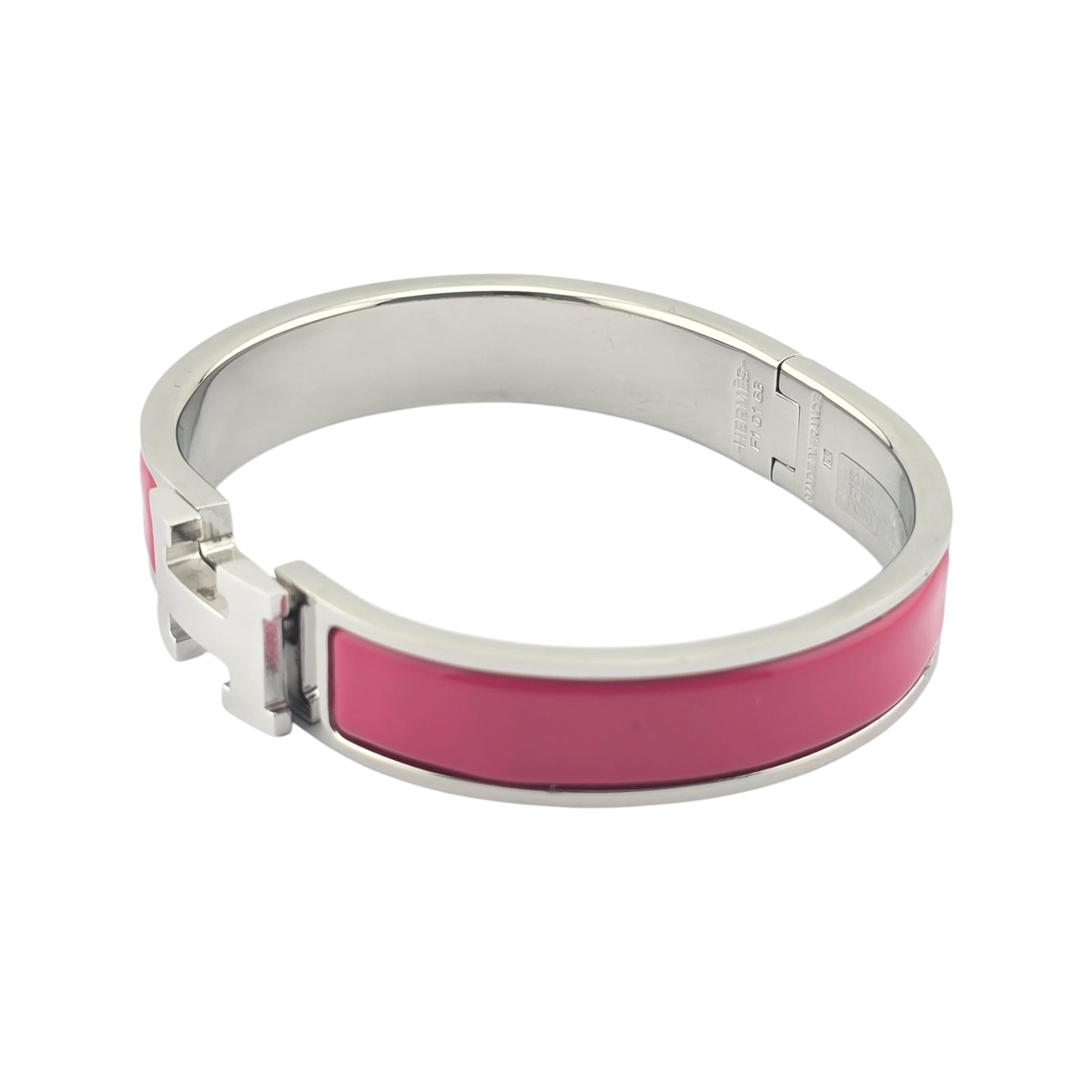 Hermes Clic H Bracelet Pink Palladium GM