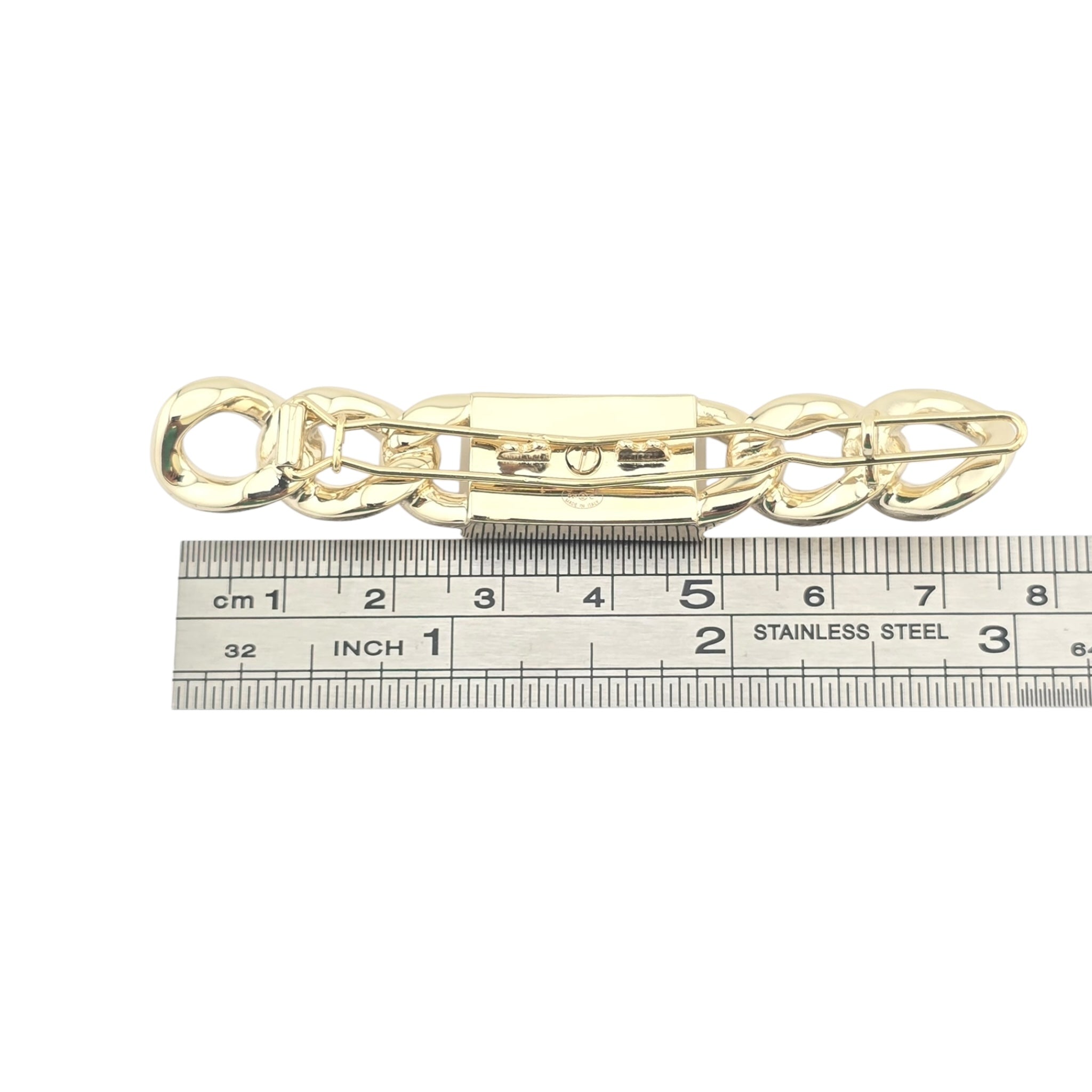 Chanel CC Crystal Chain Hair Clip Barrette Gold