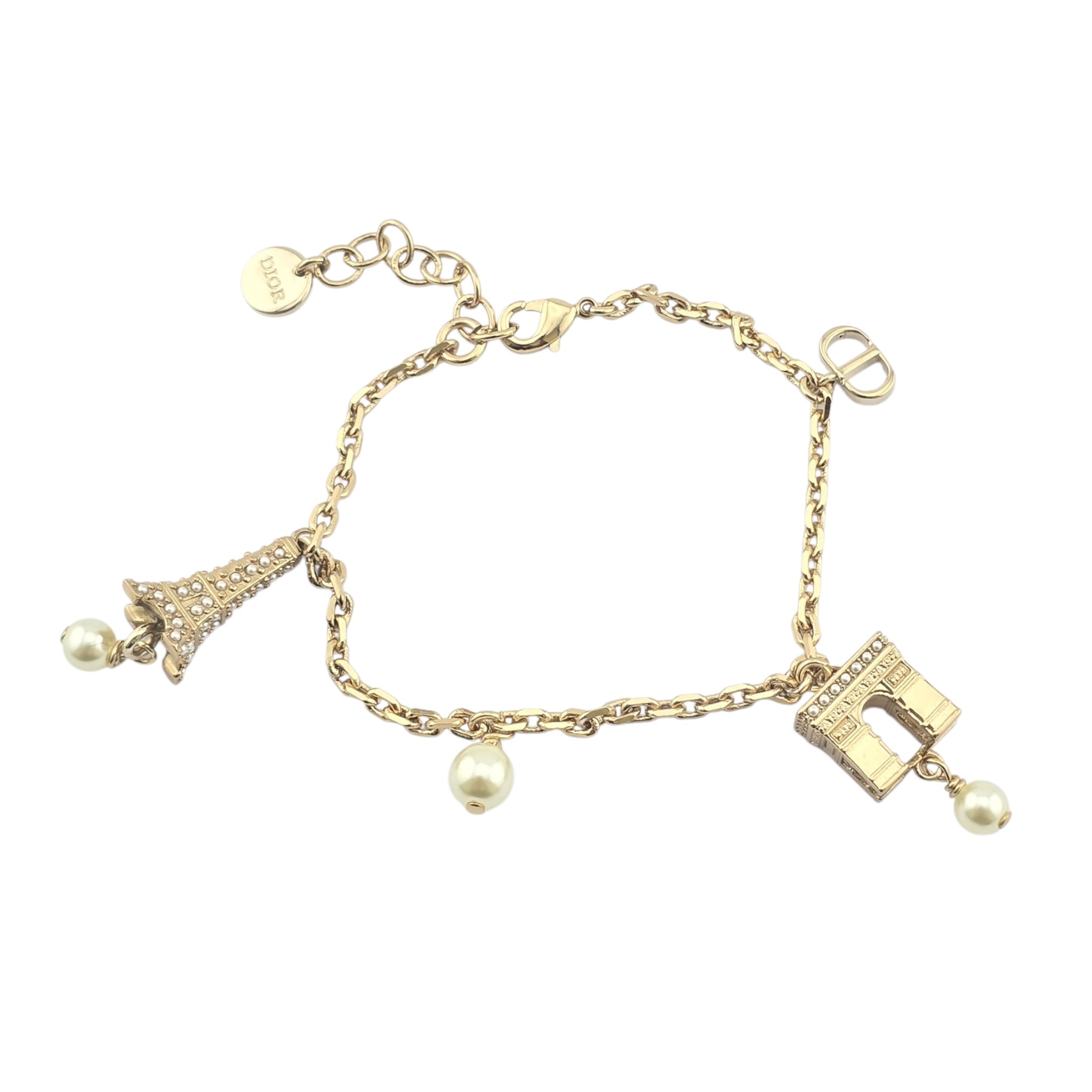 Christian Dior CD Plan De Paris Gold Bracelet