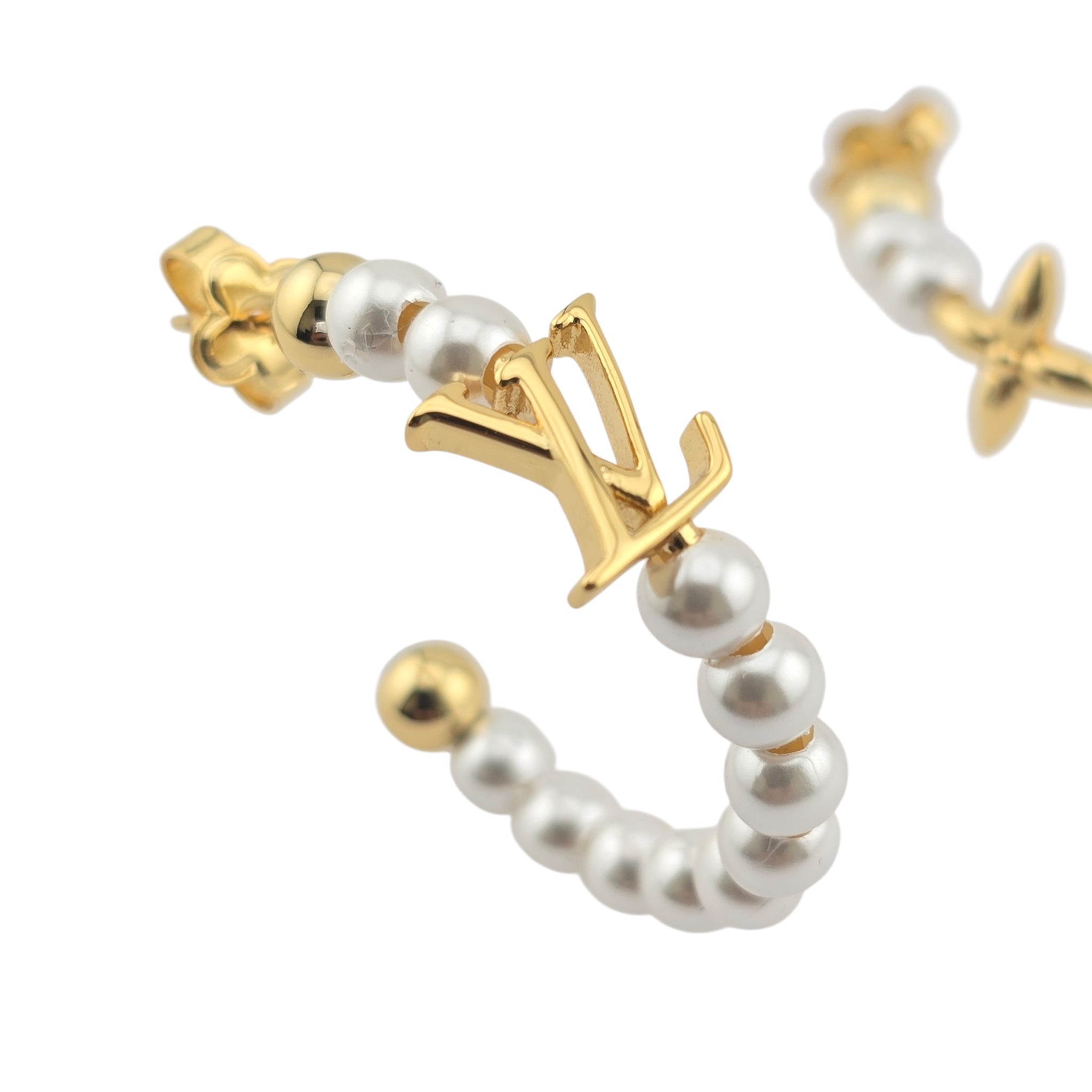 Louis Vuitton My LV Pearl Hoop Earrings