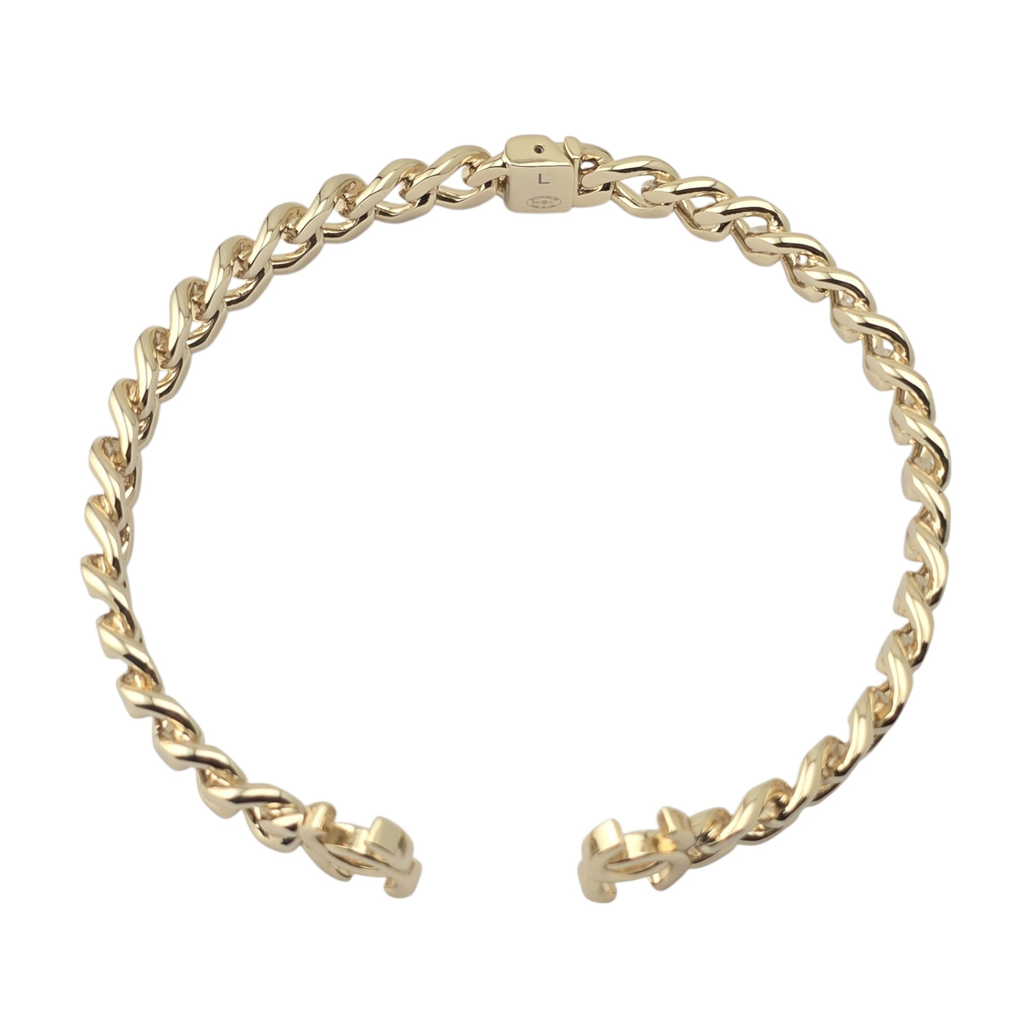 Chanel CC Metal Chain Link Choker Gold Necklace L 2022 CHANEL