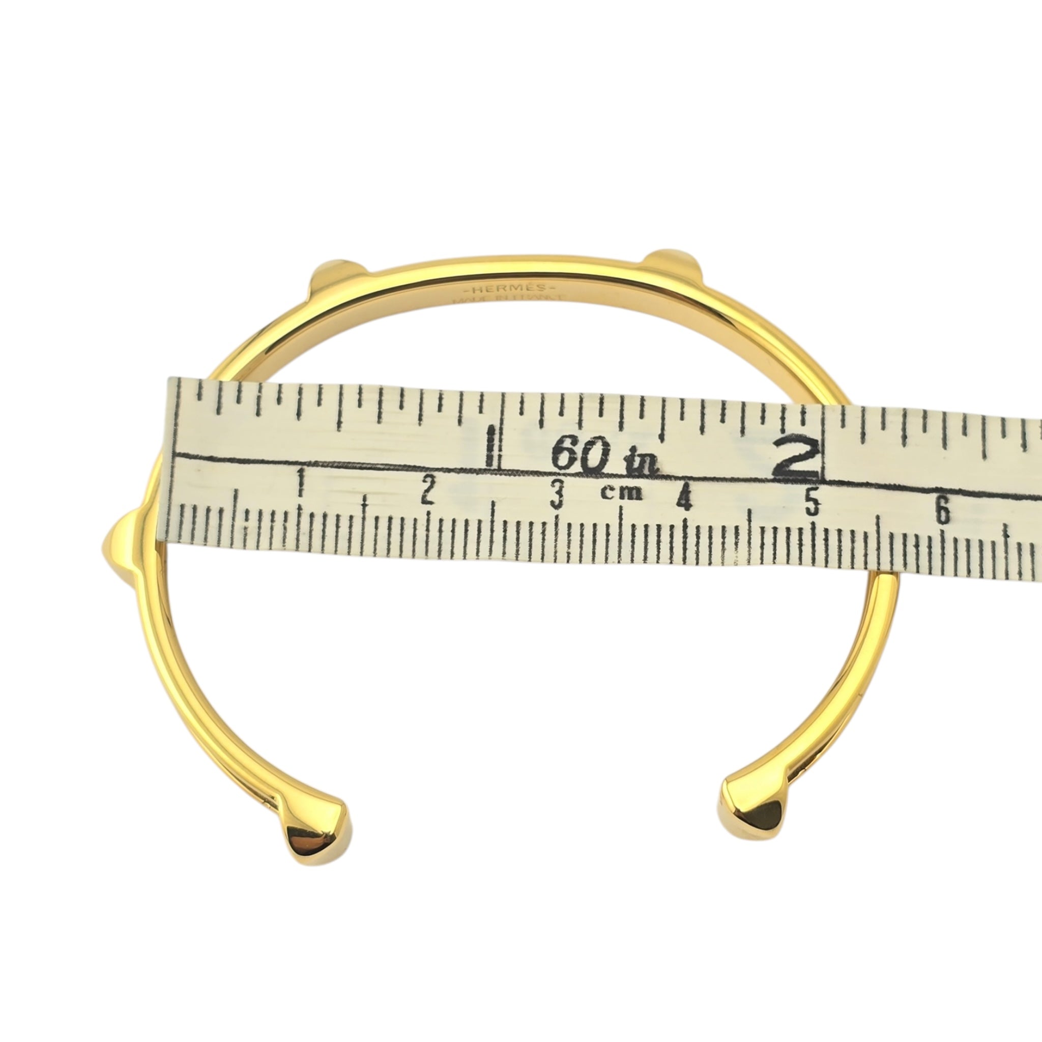 Hermes Athena Black Gold Leather Bracelet HERMES