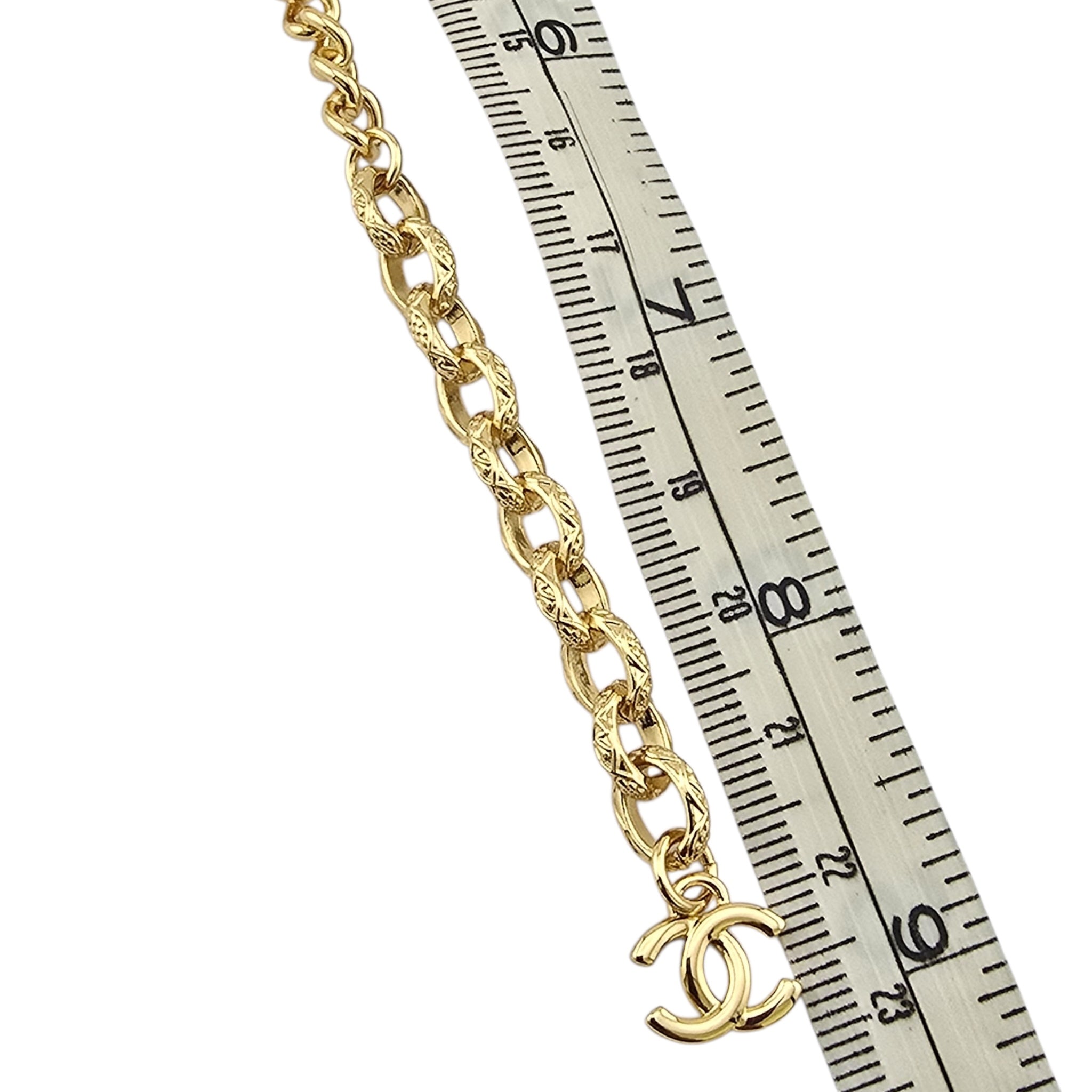 Chanel CC Gold Black Heart Pendant Bracelet 2025 CHANEL