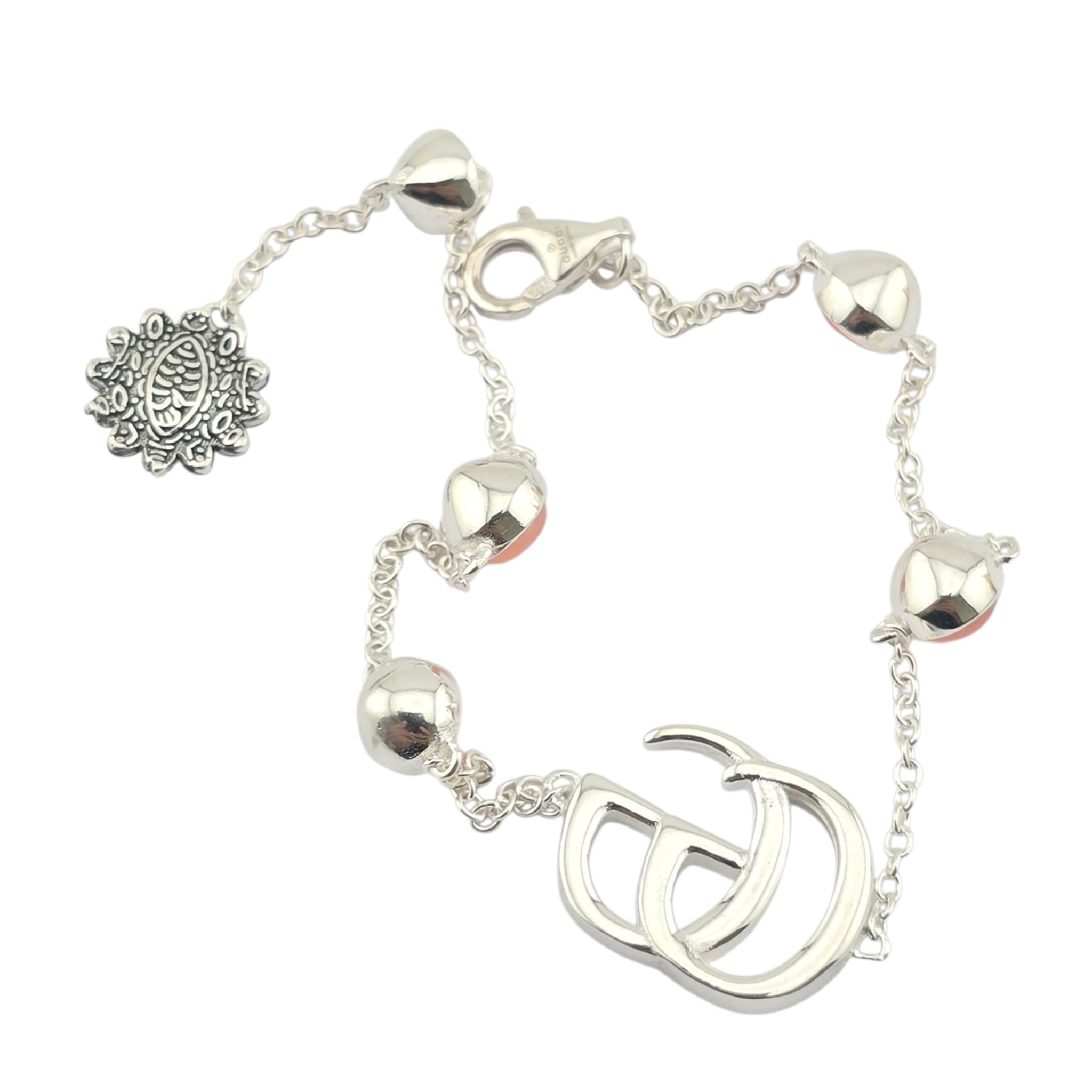 GUCCI GG Marmont Sterling Silver Pink Mother of Pearl Bracelet GUCCI