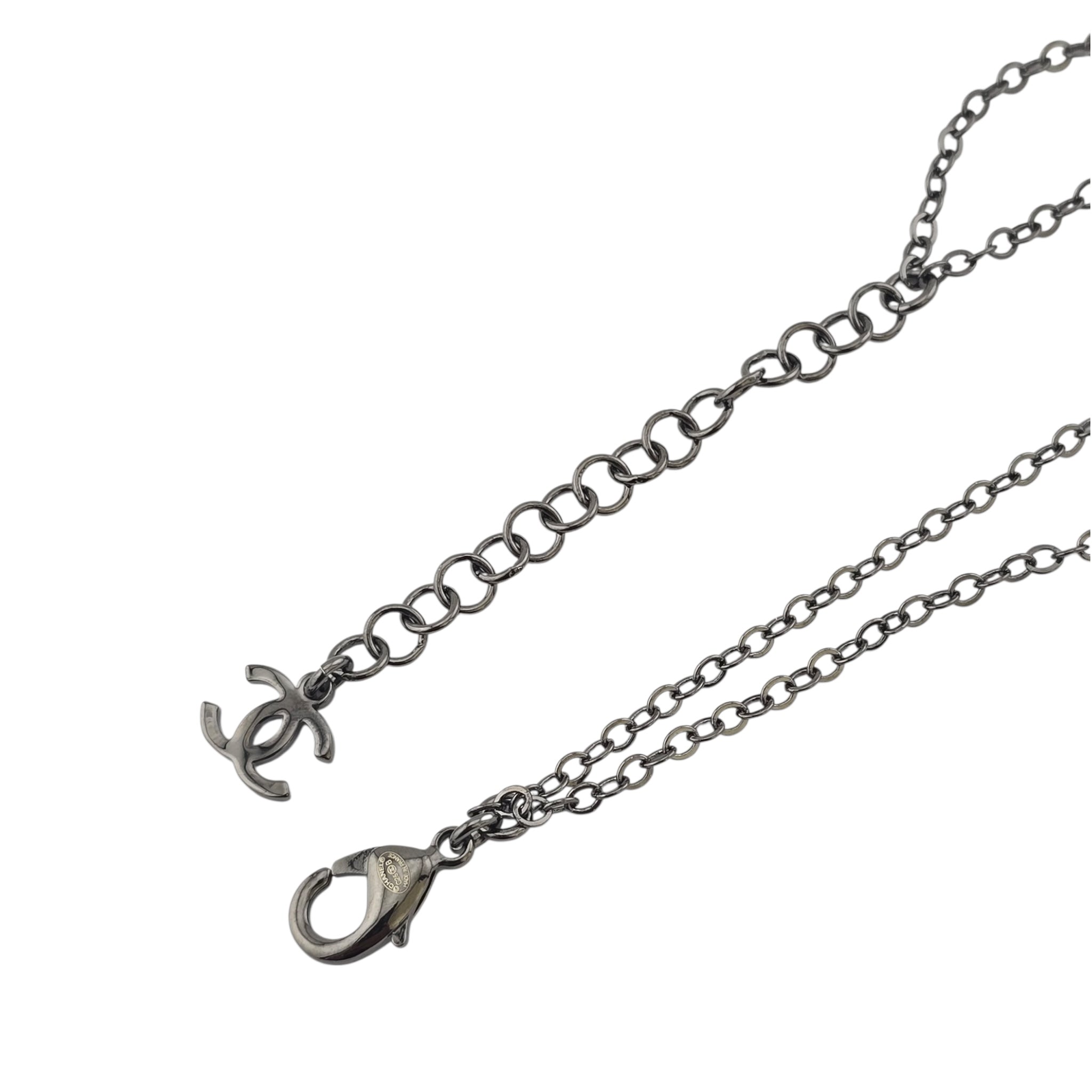 Chanel CC Ruthenium Pink Bow Necklace 2025 CHANEL