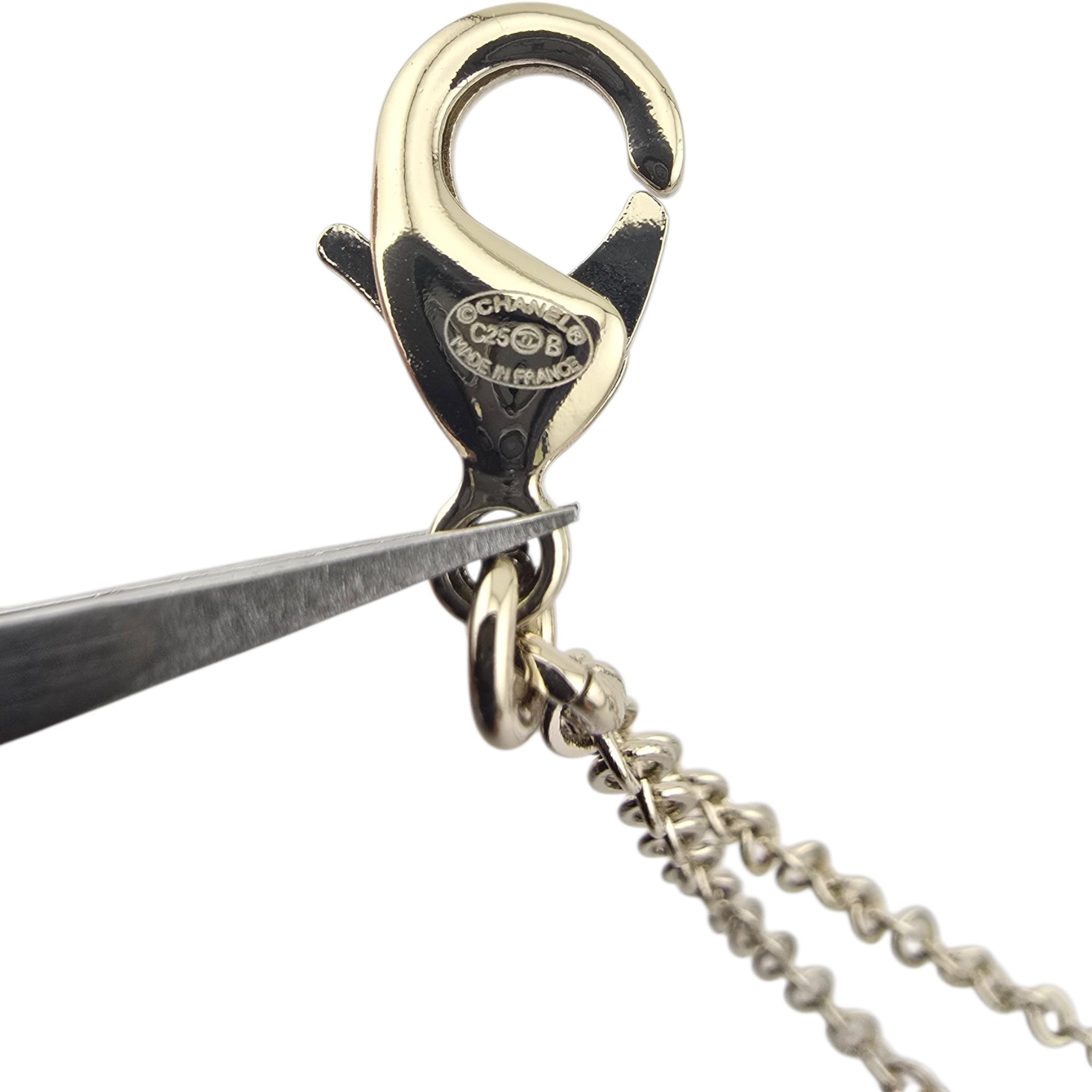 Chanel CC Gold Black Bow Necklace 2025 CHANEL