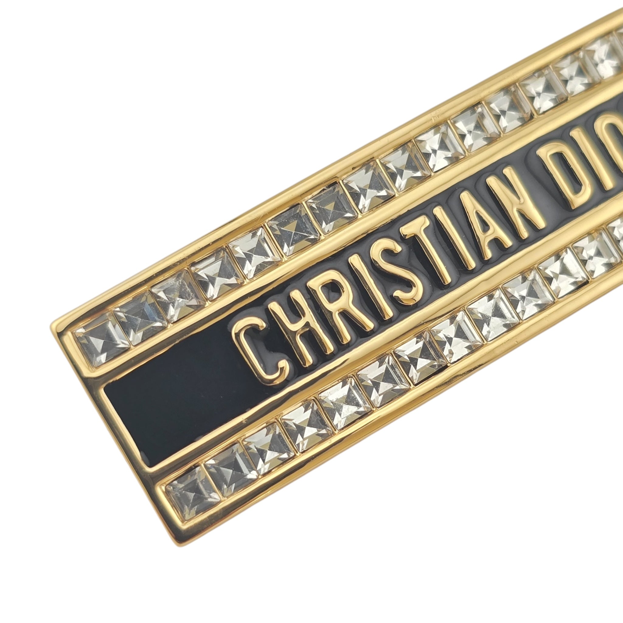 Christian Dior Night Code Black Enamel Hair Barrette DIOR