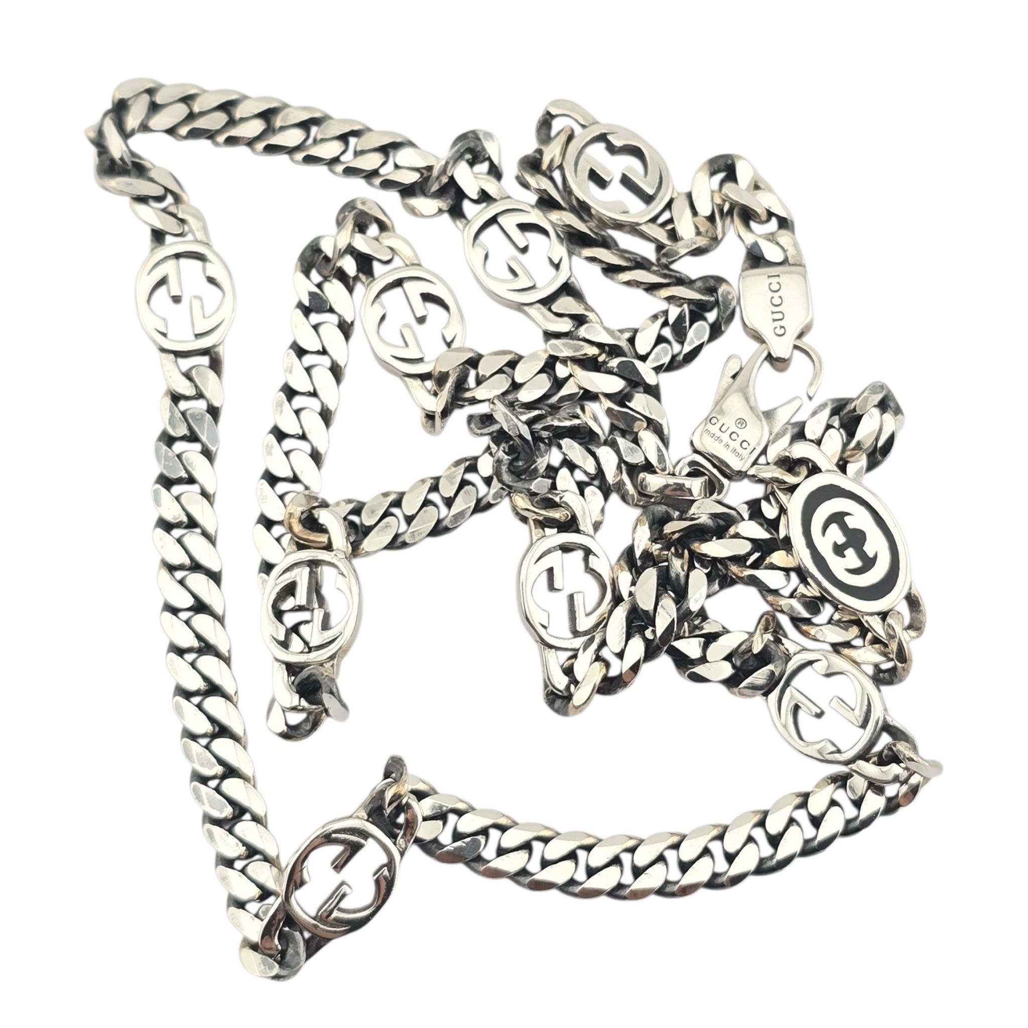 GUCCI GG Interlocking Silver Necklace GUCCI