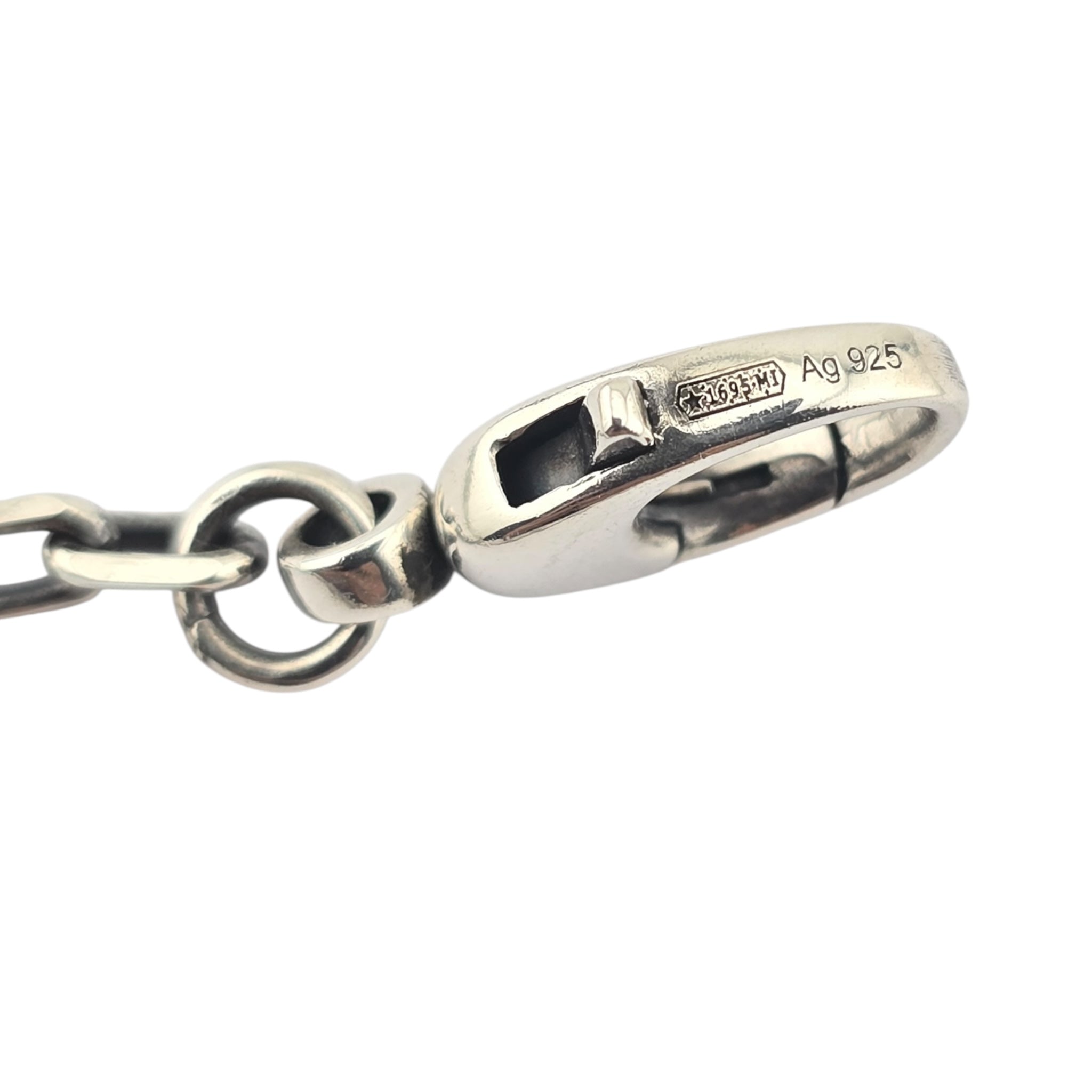 GUCCI GG Interlocking Pendant Silver Necklace GUCCI