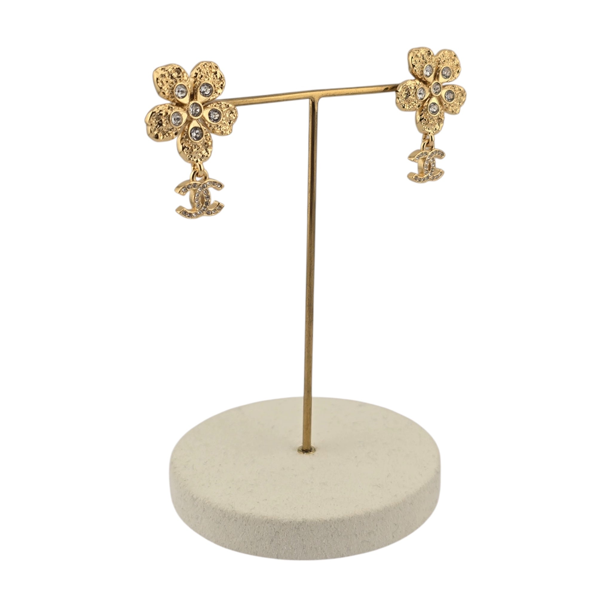 Chanel CC Gold Floral Earrings 26C 2026